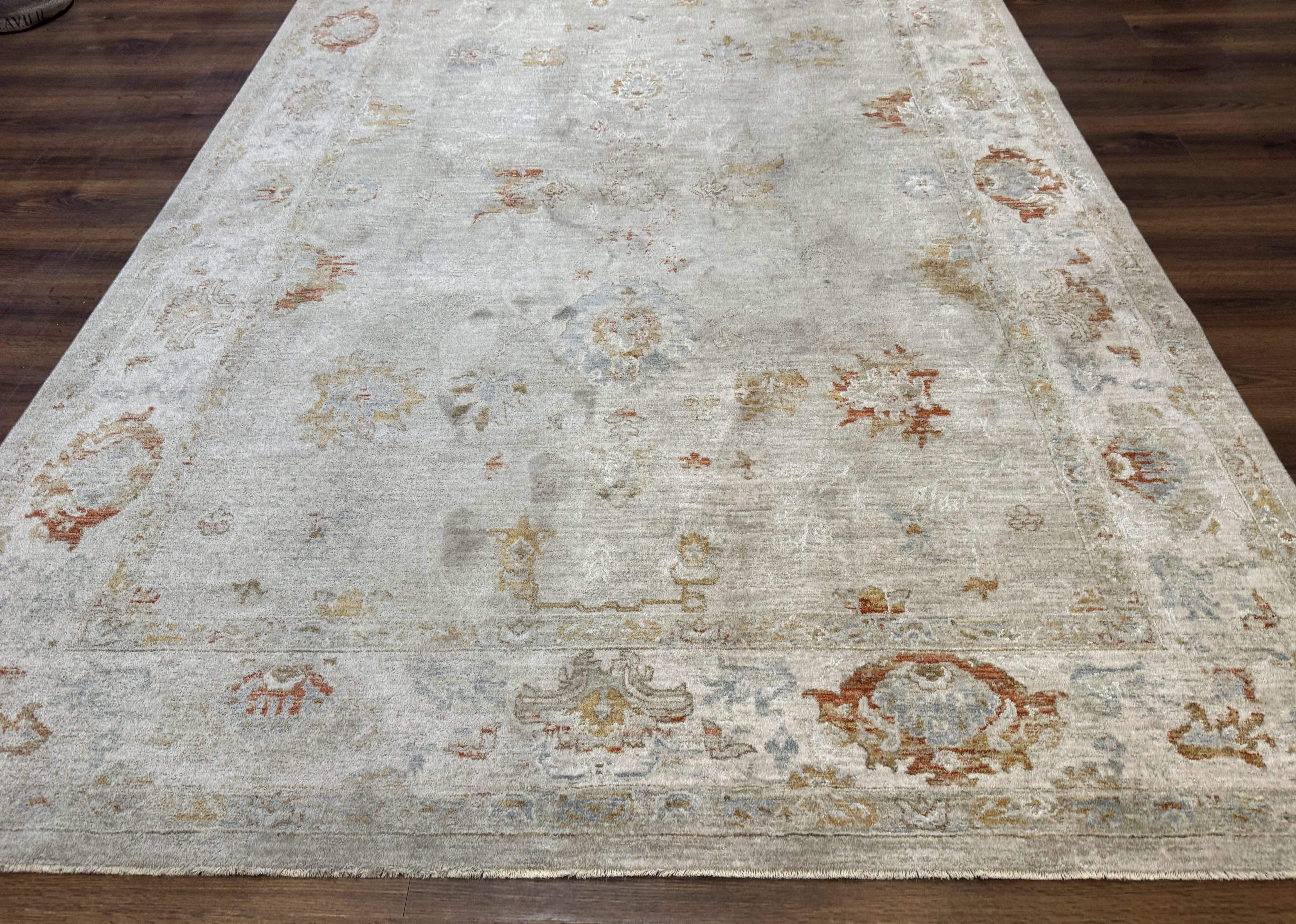 Modern Turkish Oushak Rug 7x9, Netural Colors - Image 5