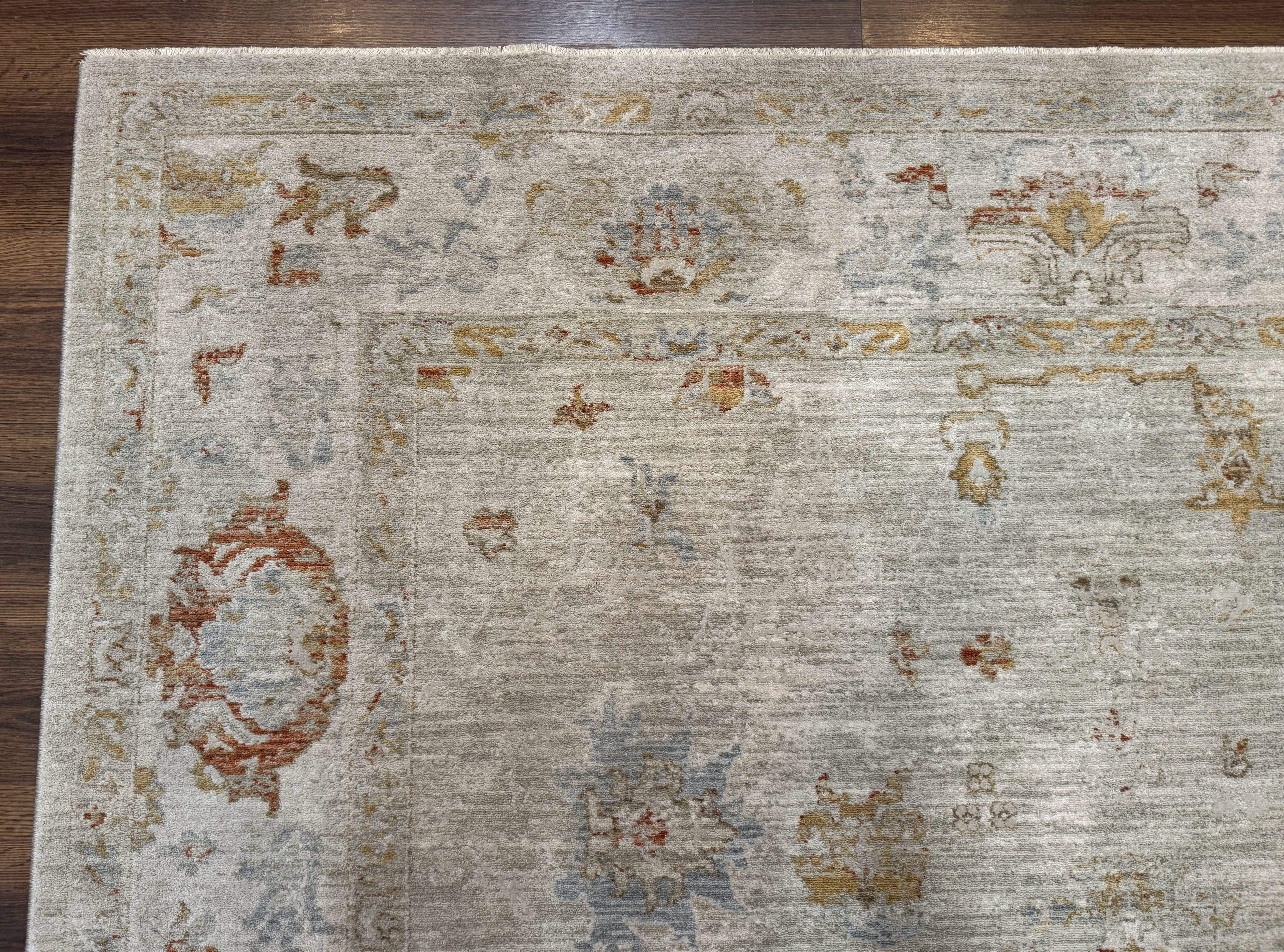 Modern Turkish Oushak Rug 7x9, Netural Colors - Image 6