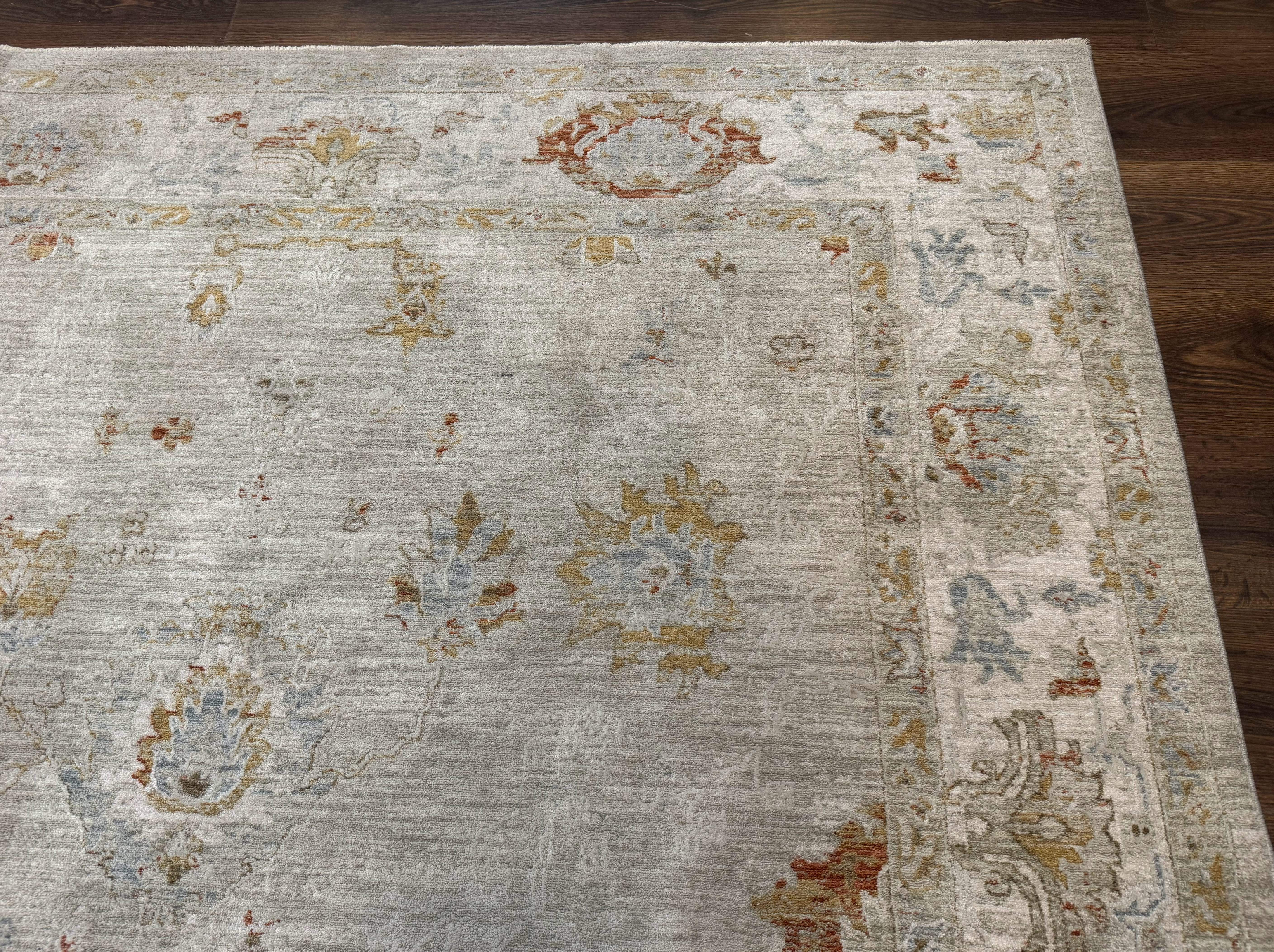 Modern Turkish Oushak Rug 7x9, Netural Colors - Image 7