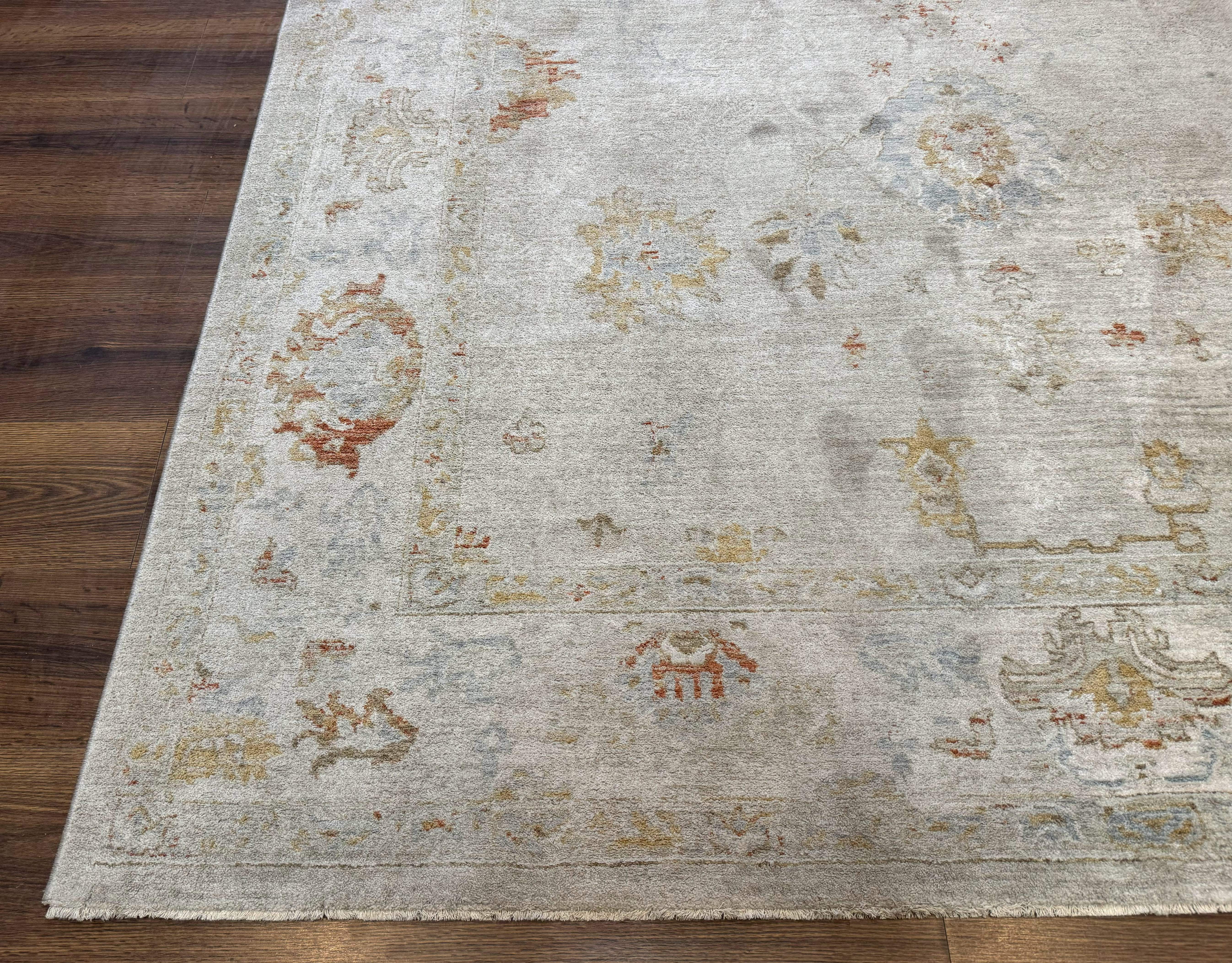 Modern Turkish Oushak Rug 7x9, Netural Colors - Image 8