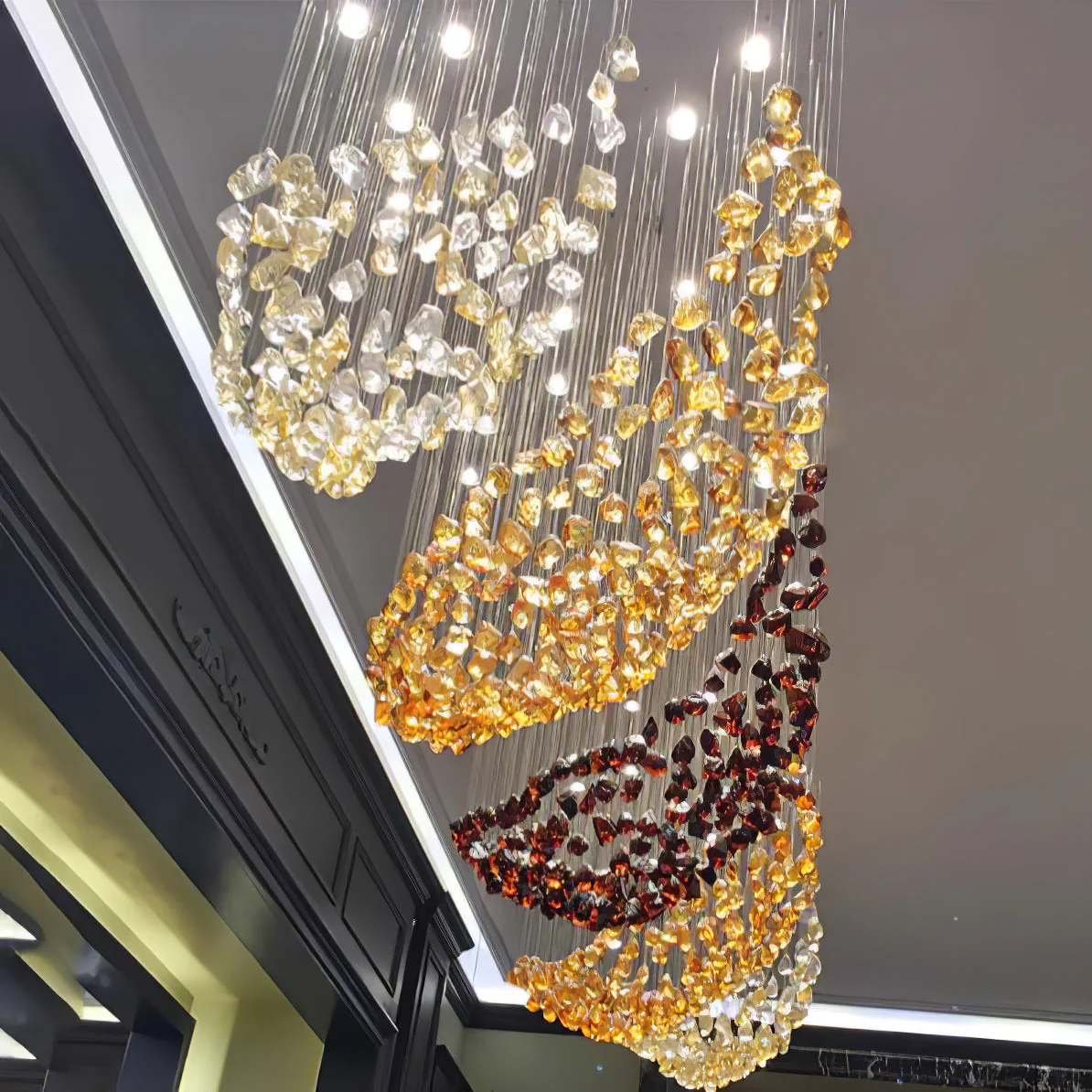 Multicolor Crystal Stone Chandelier - Image 23