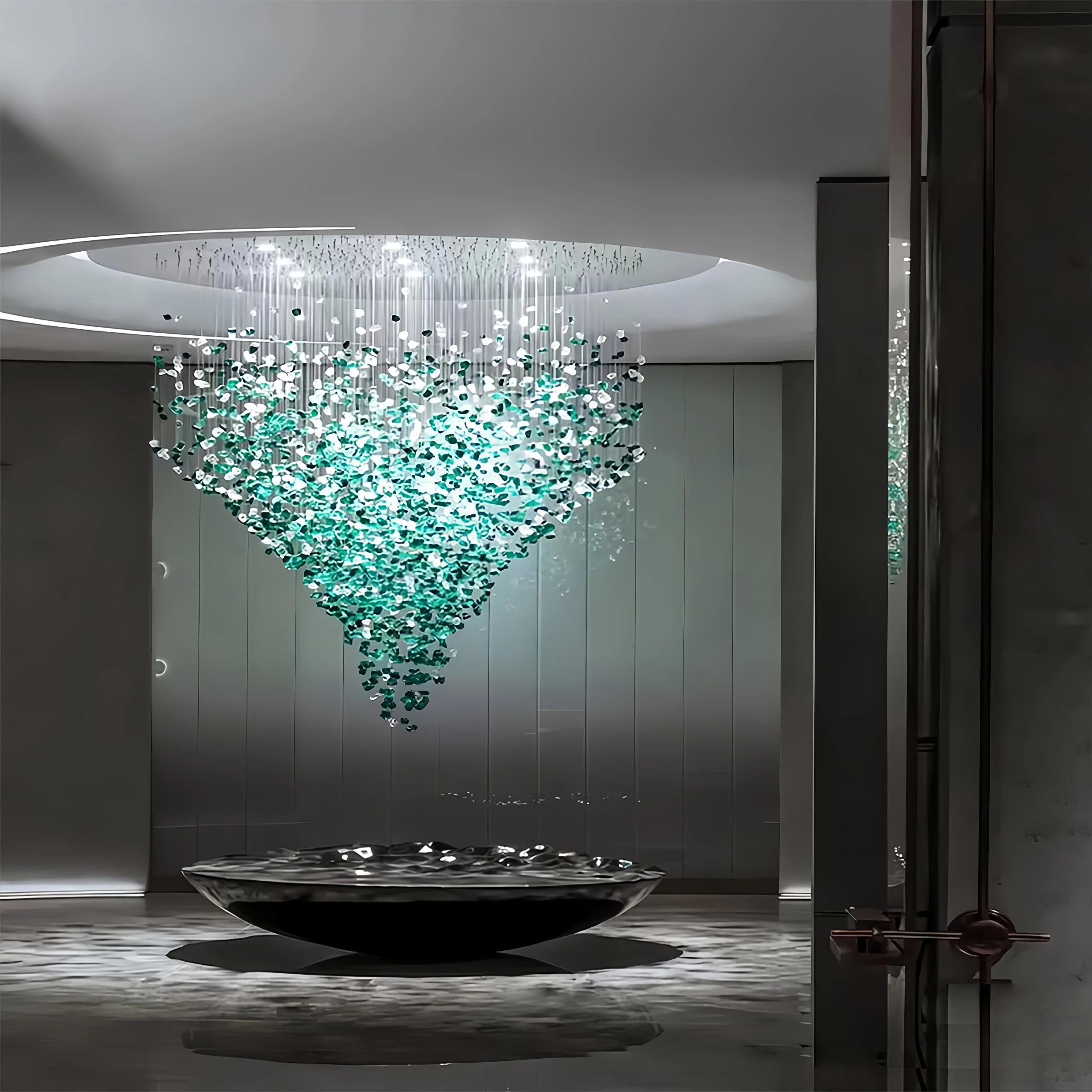 Multicolor Crystal Stone Chandelier - Image 32