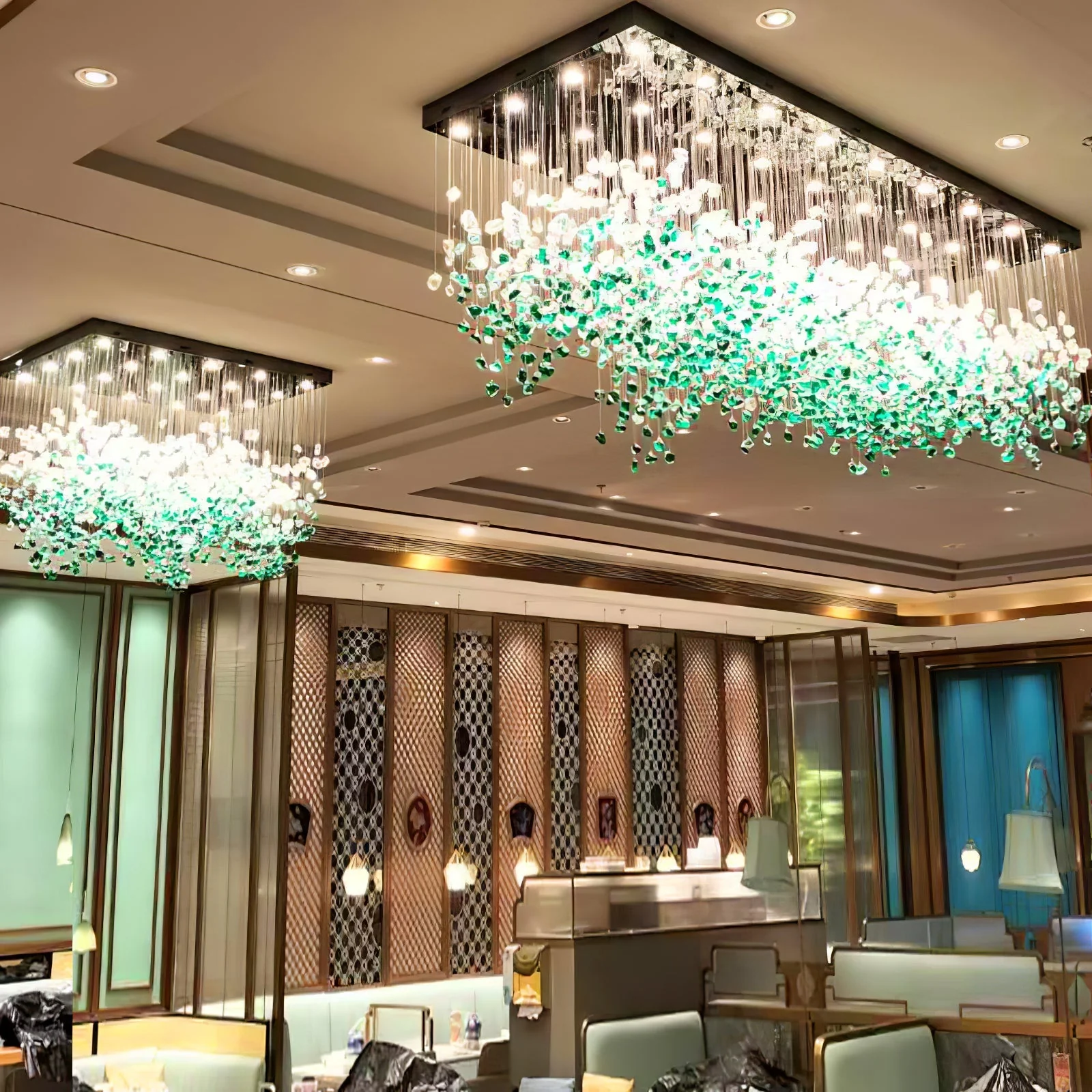 Multicolor Crystal Stone Chandelier - Image 8