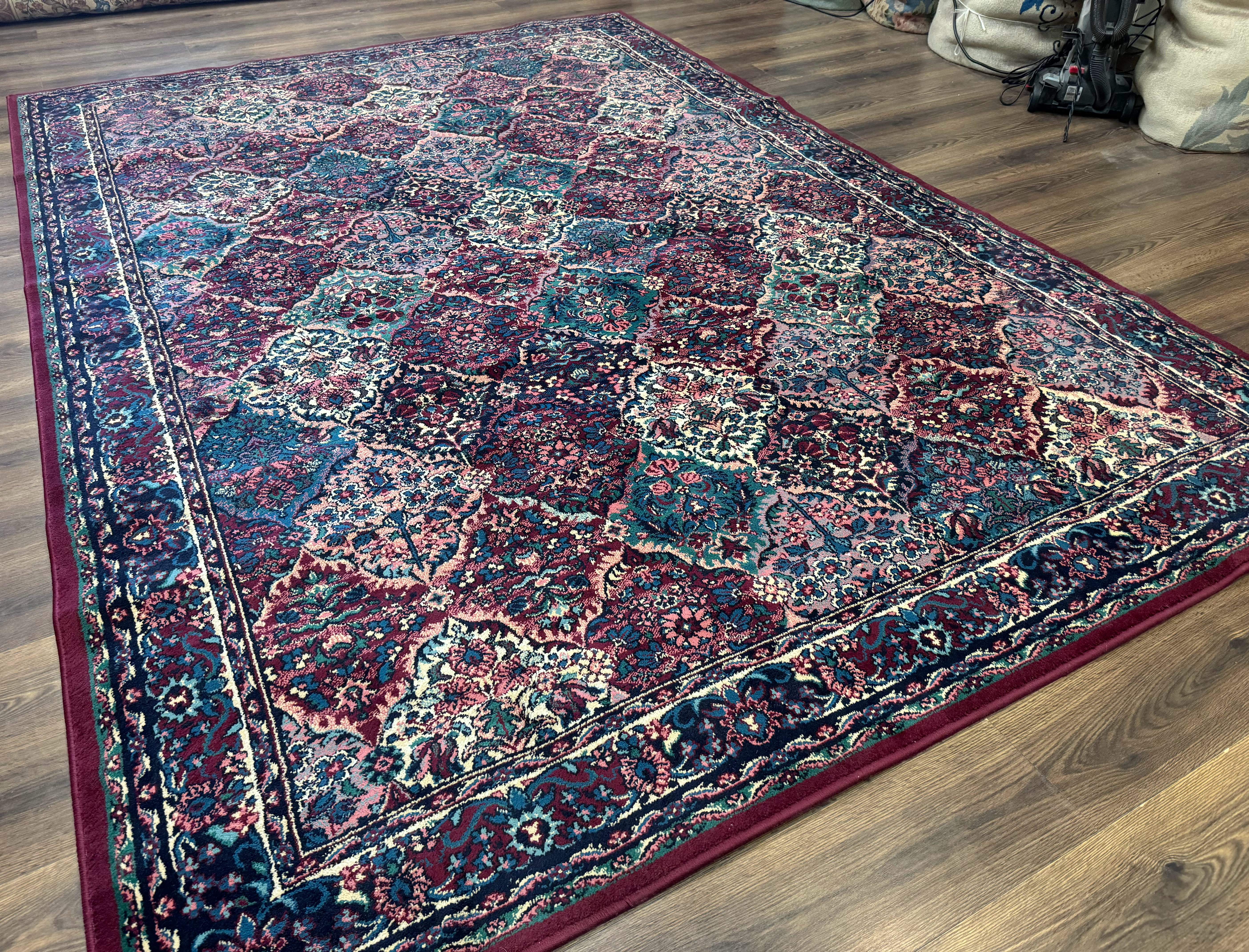 Multicolor Panel Kirman Rug 8x11 - Image 12