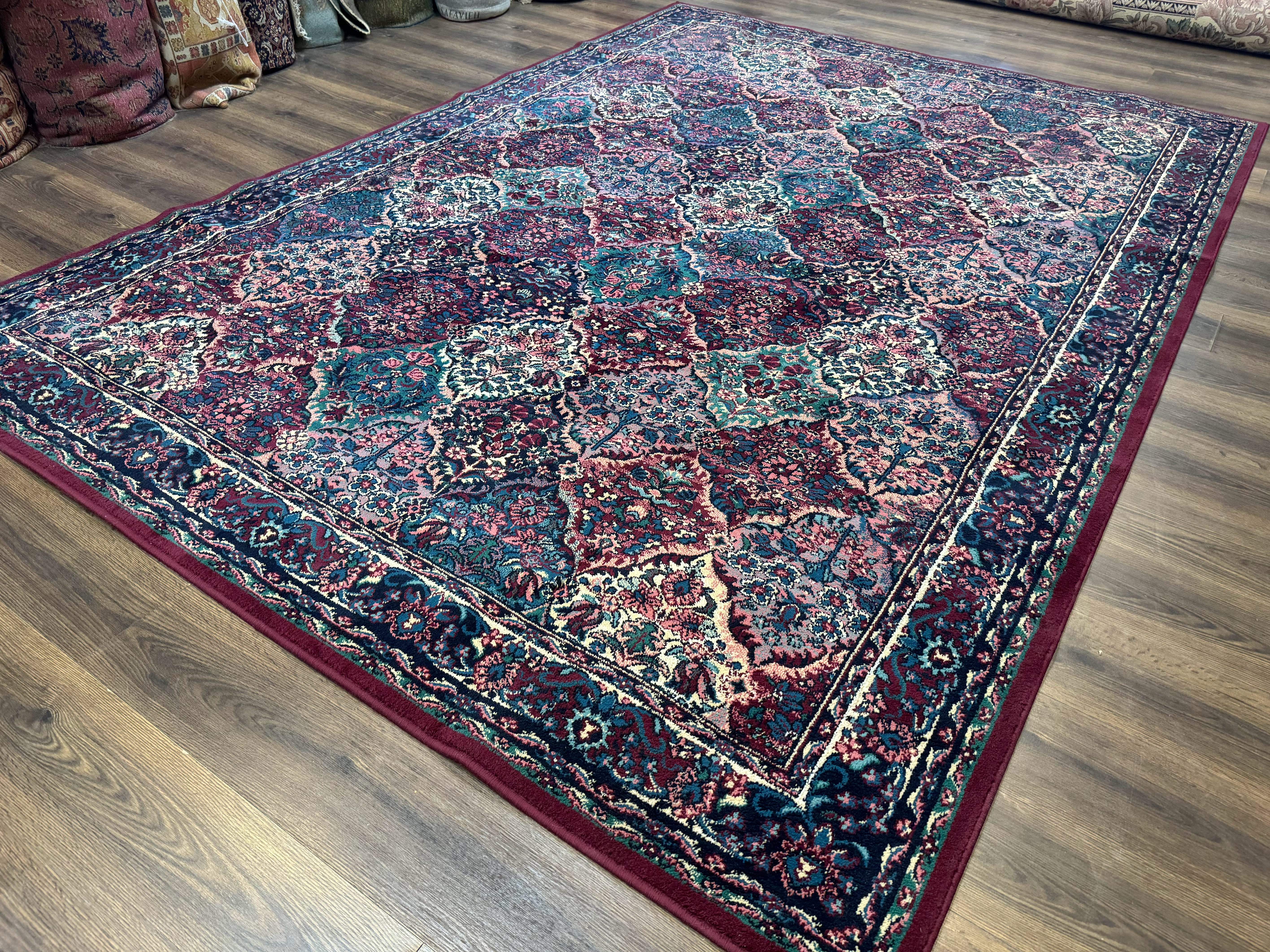 Multicolor Panel Kirman Rug 8x11 - Image 2