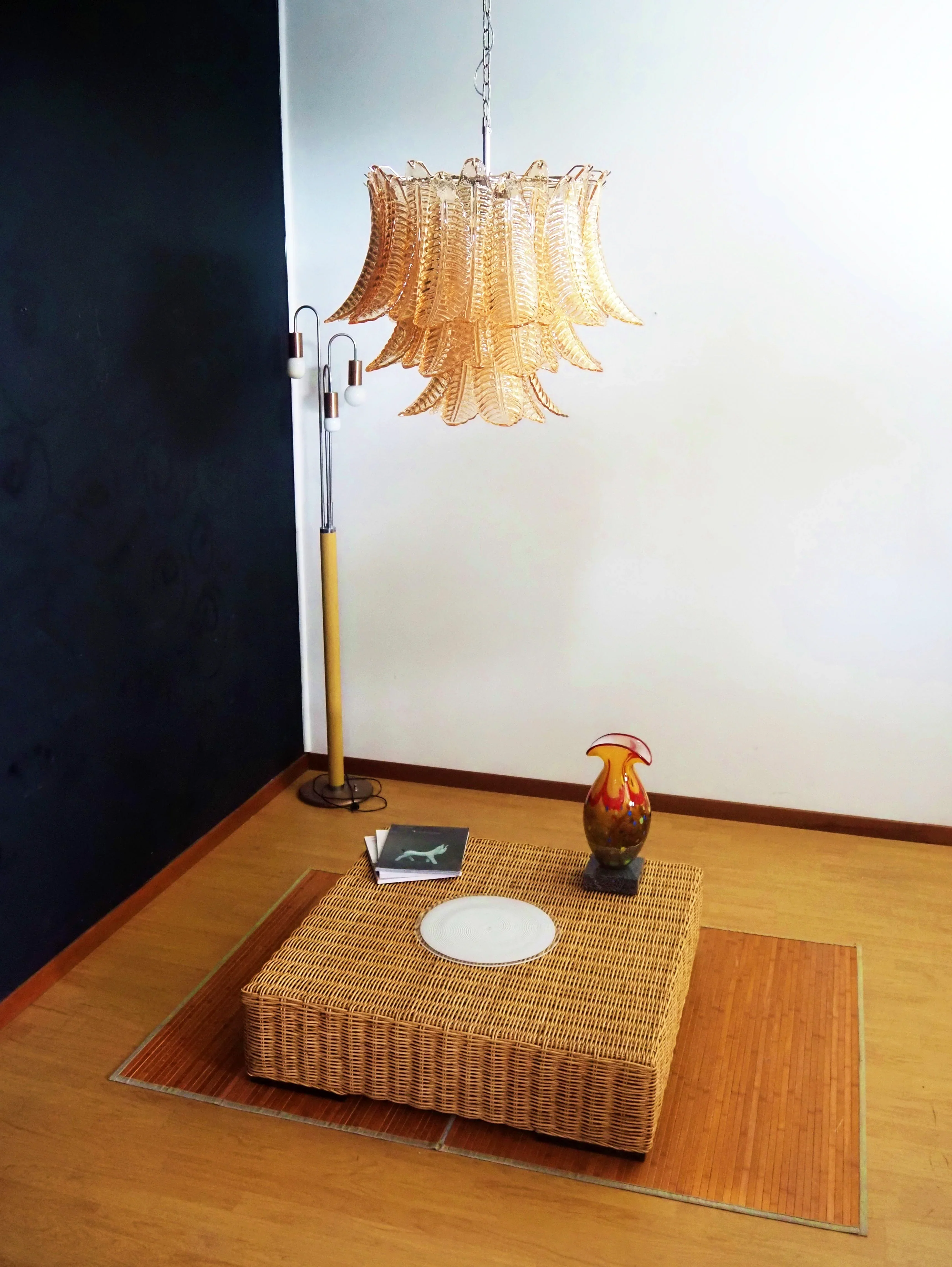 Murano Amber Ferns Glass Chandelier - Image 6