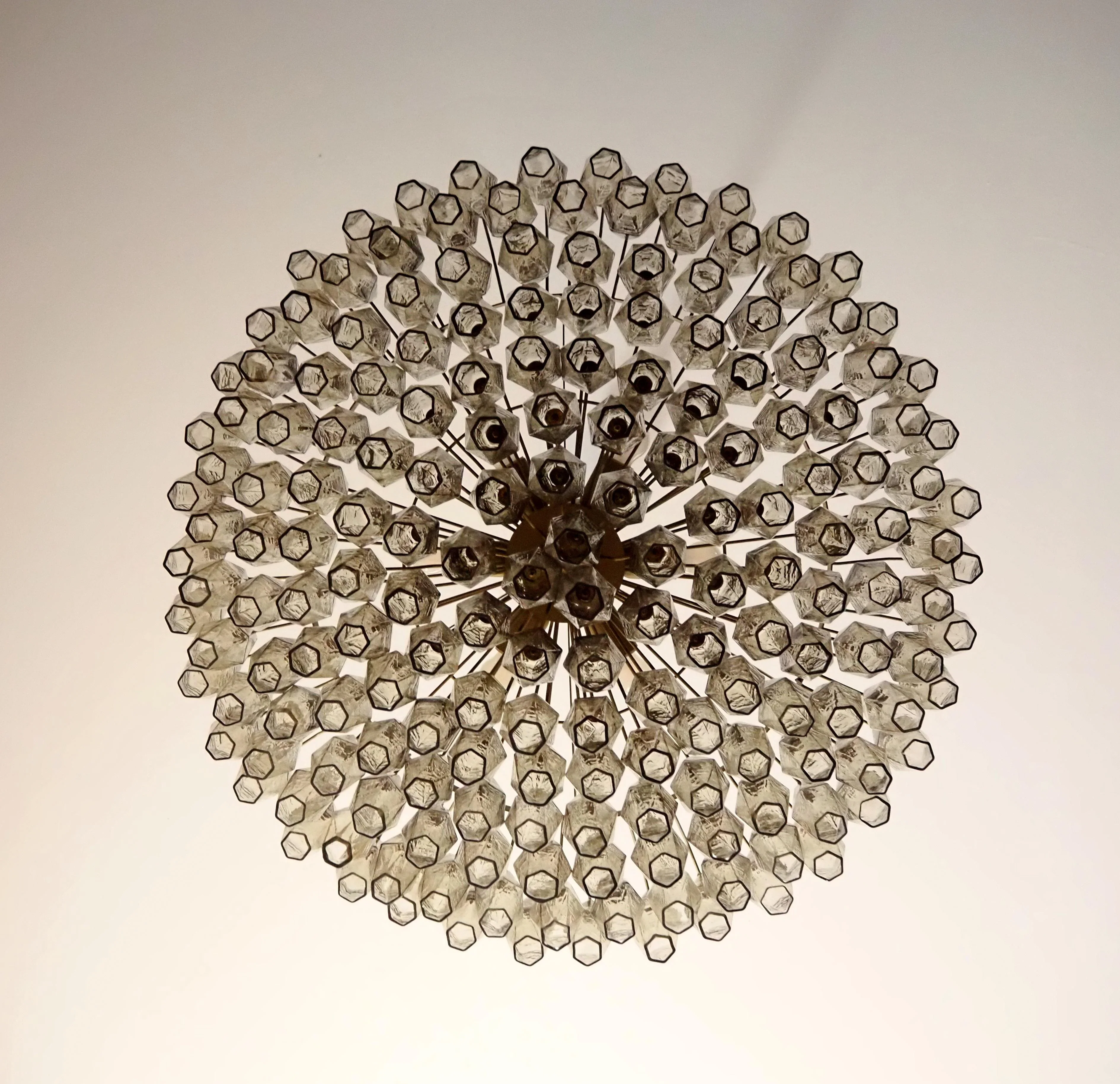 Murano Faceted Smoked Glass Chandelier - Image 17