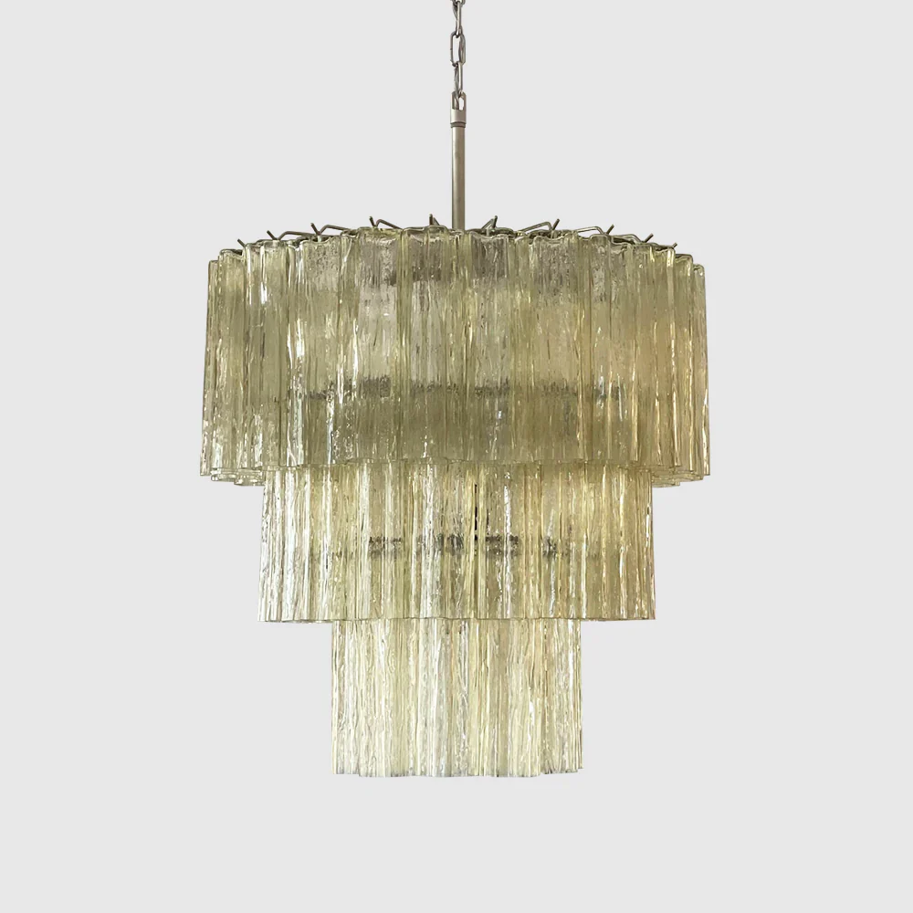 Murano Honey Glass Tube Chandelier - Image 12