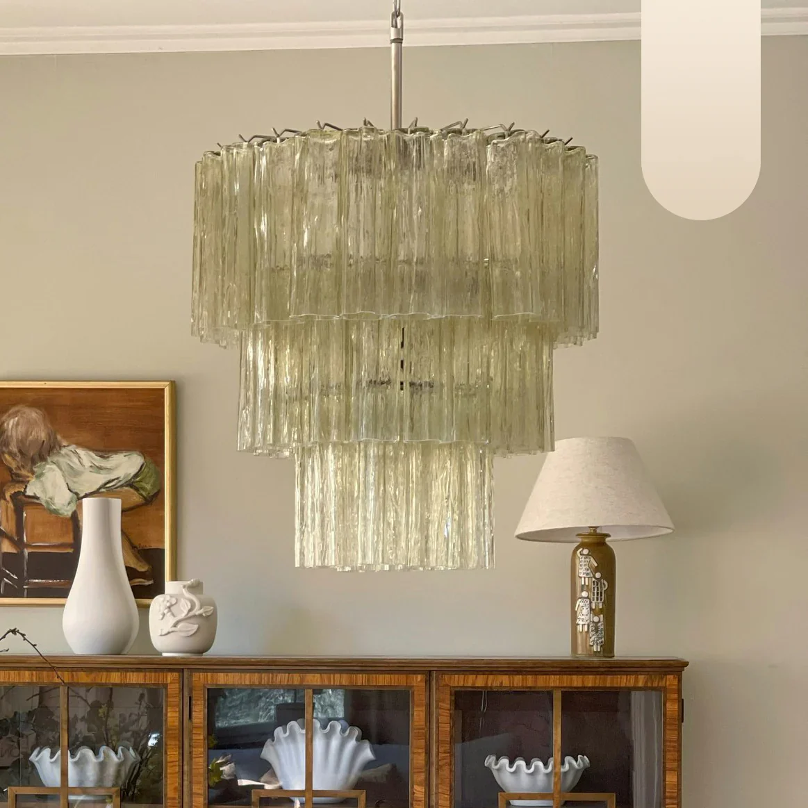 Murano Honey Glass Tube Chandelier - Image 13