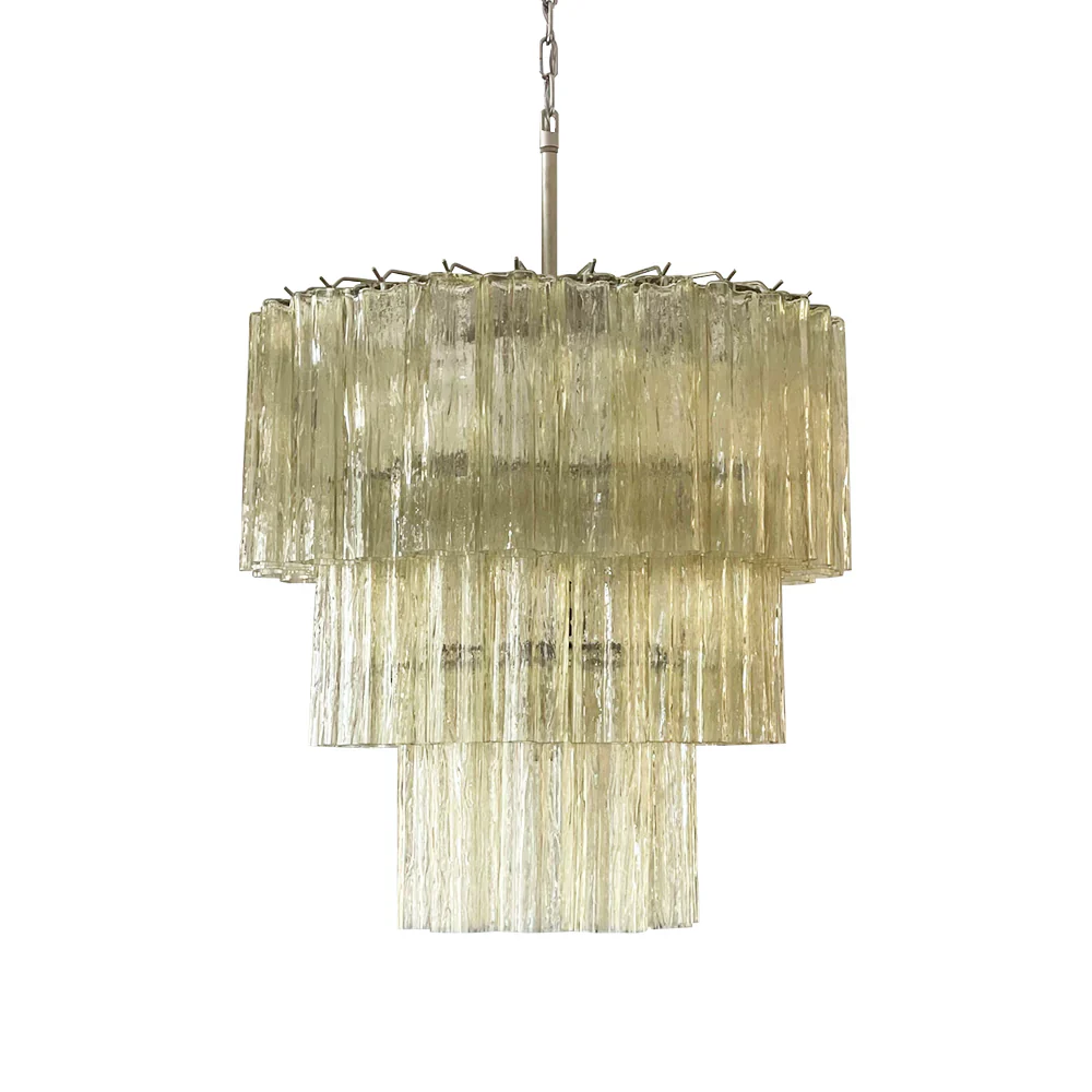 Murano Honey Glass Tube Chandelier - Image 16