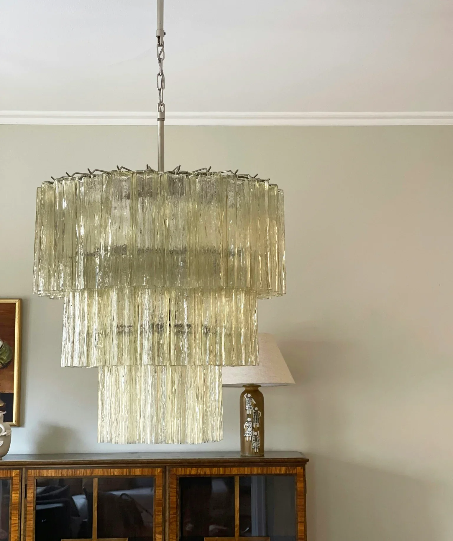 Murano Honey Glass Tube Chandelier - Image 6