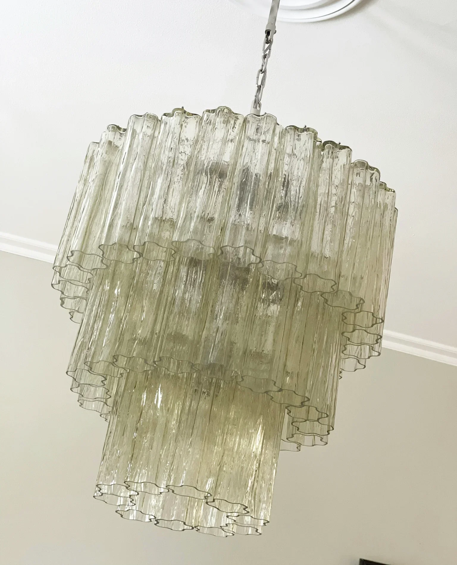 Murano Honey Glass Tube Chandelier - Image 8