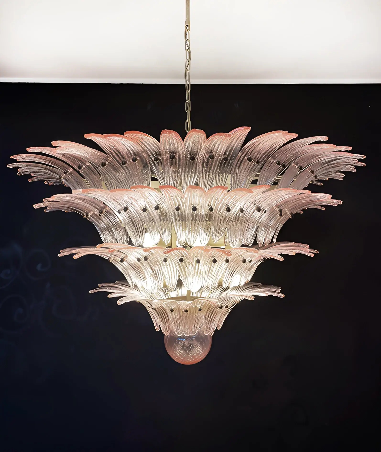 Murano Palmette Pink Chandelier - Image 8