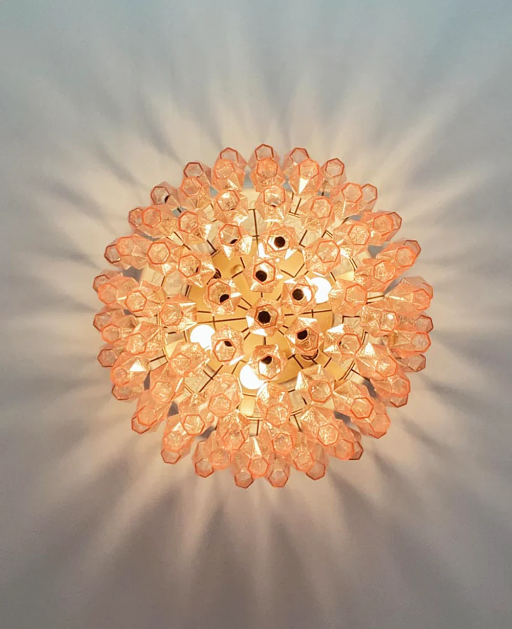 Murano Poliedri Pink Ceiling Light - Image 9