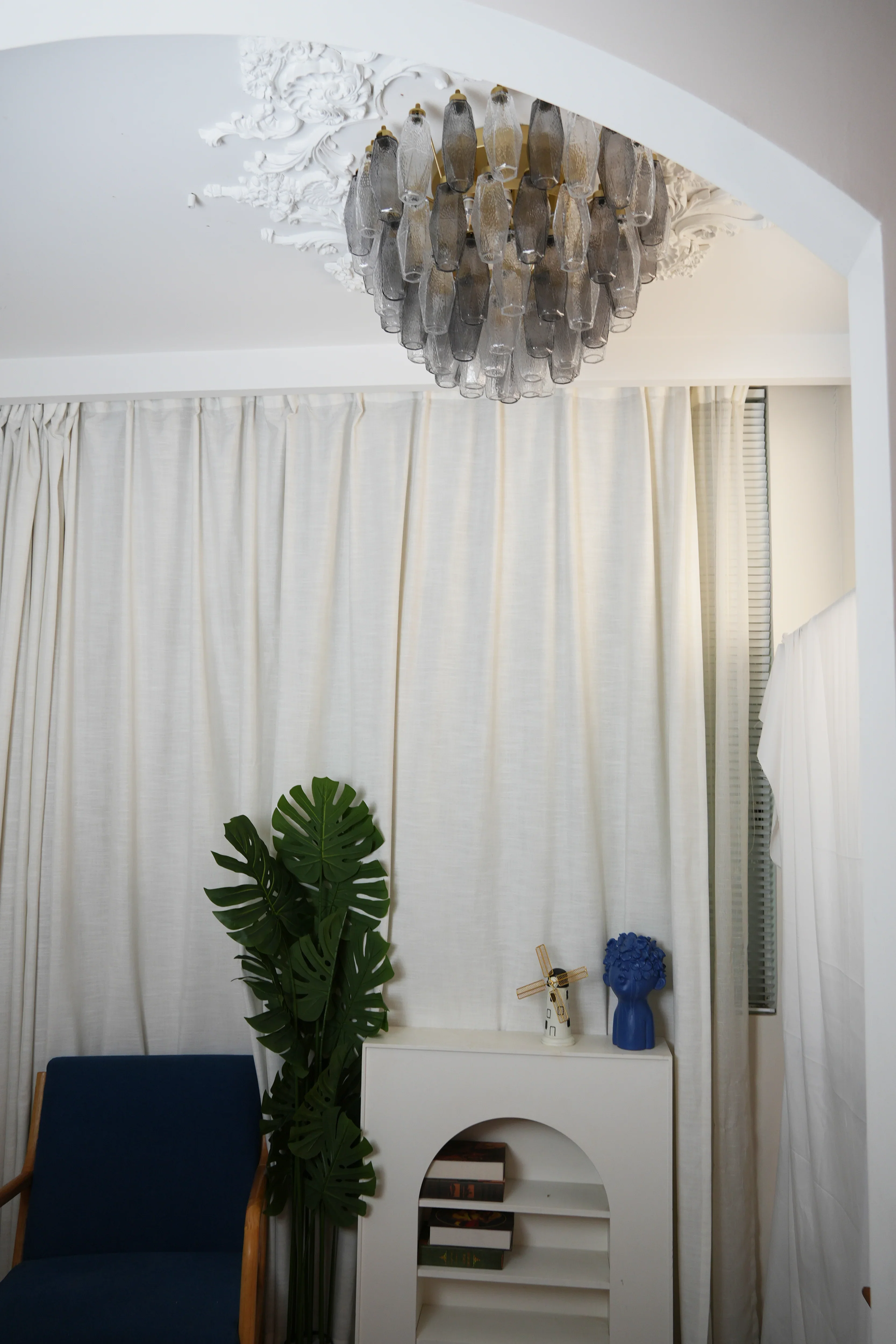 Murano Poliedri Transparent Smoked Ceiling Light - Image 4