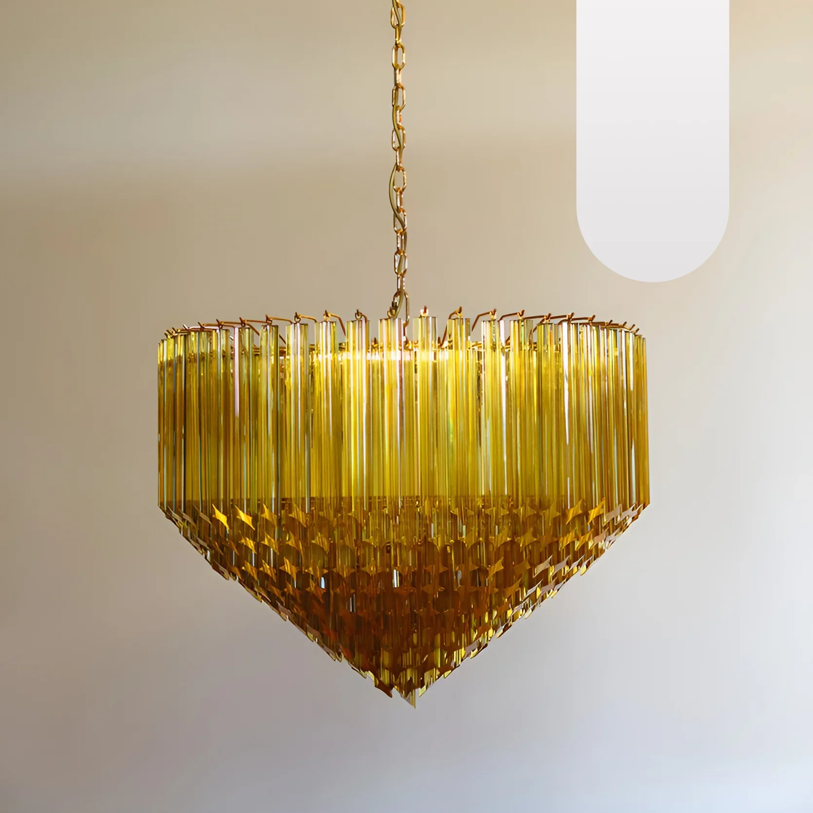Murano Prisms Amber Chandelier - Image 13
