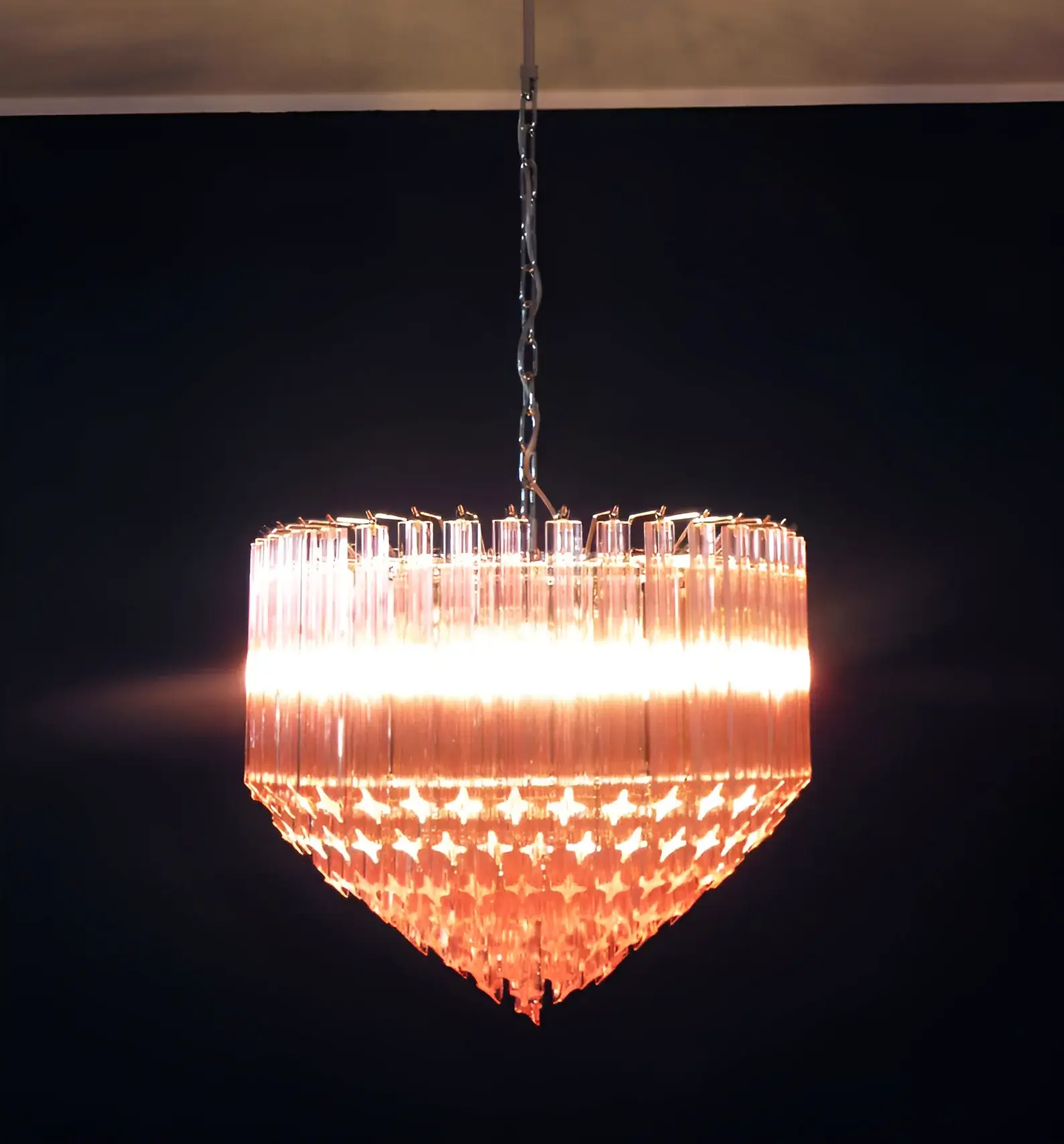 Murano Quadriedri Prisms Pink Chandelier - Image 10