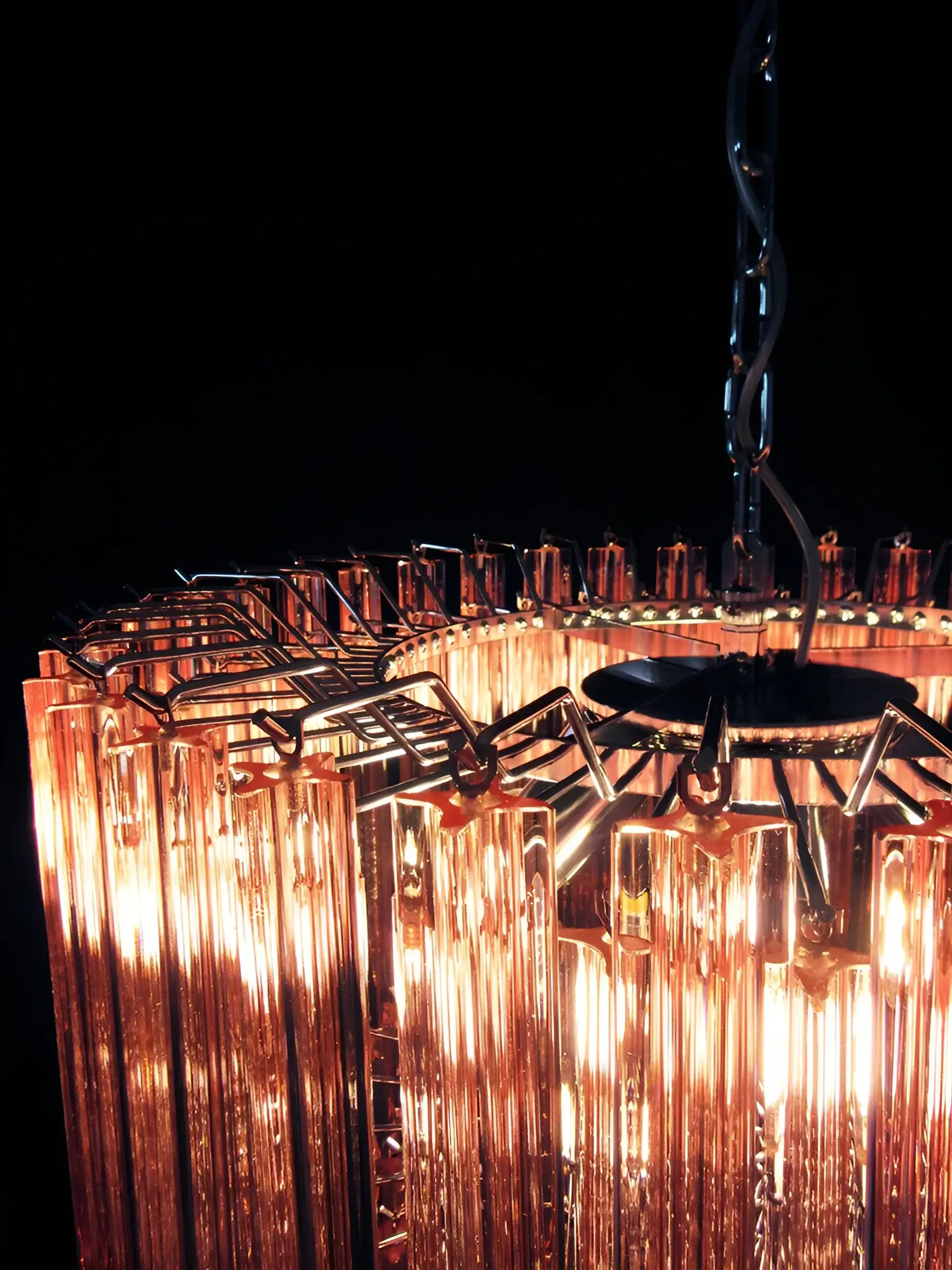 Murano Quadriedri Prisms Pink Chandelier - Image 16