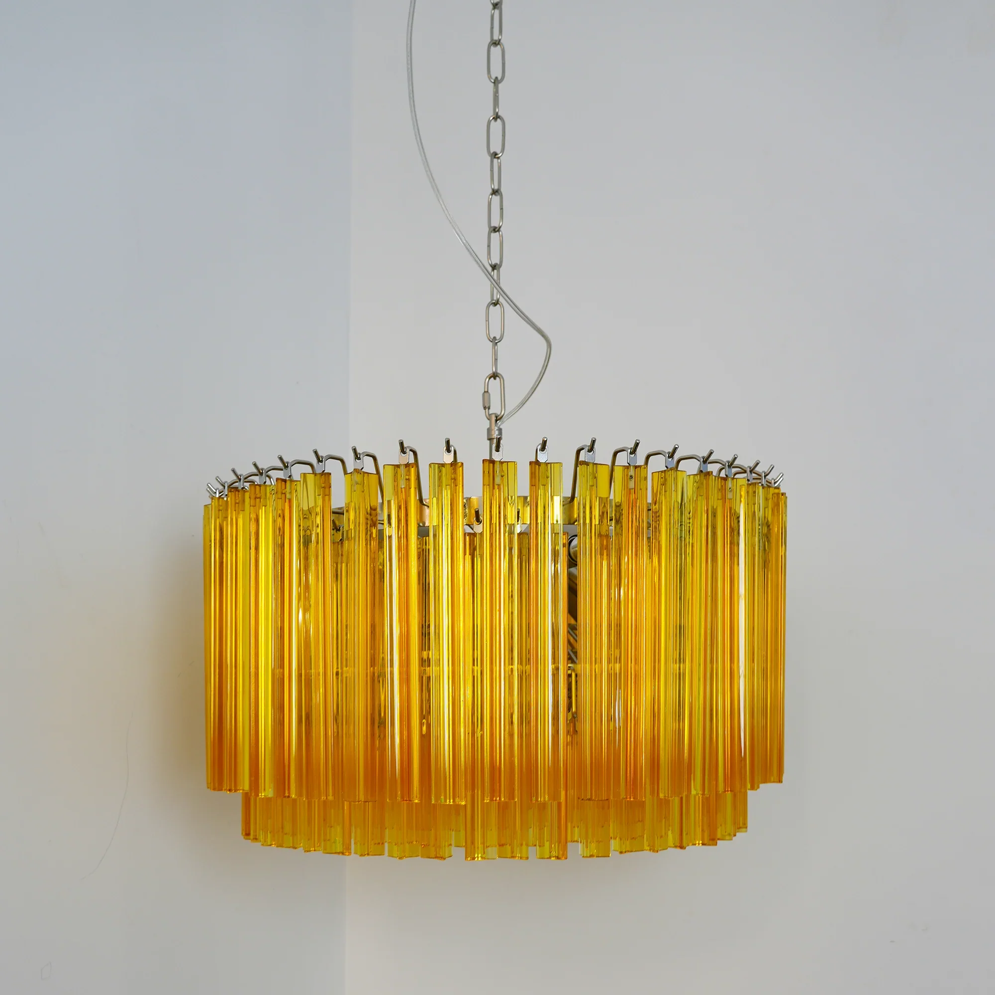 Murano Round Prisms Amber Chandelier - Image 11