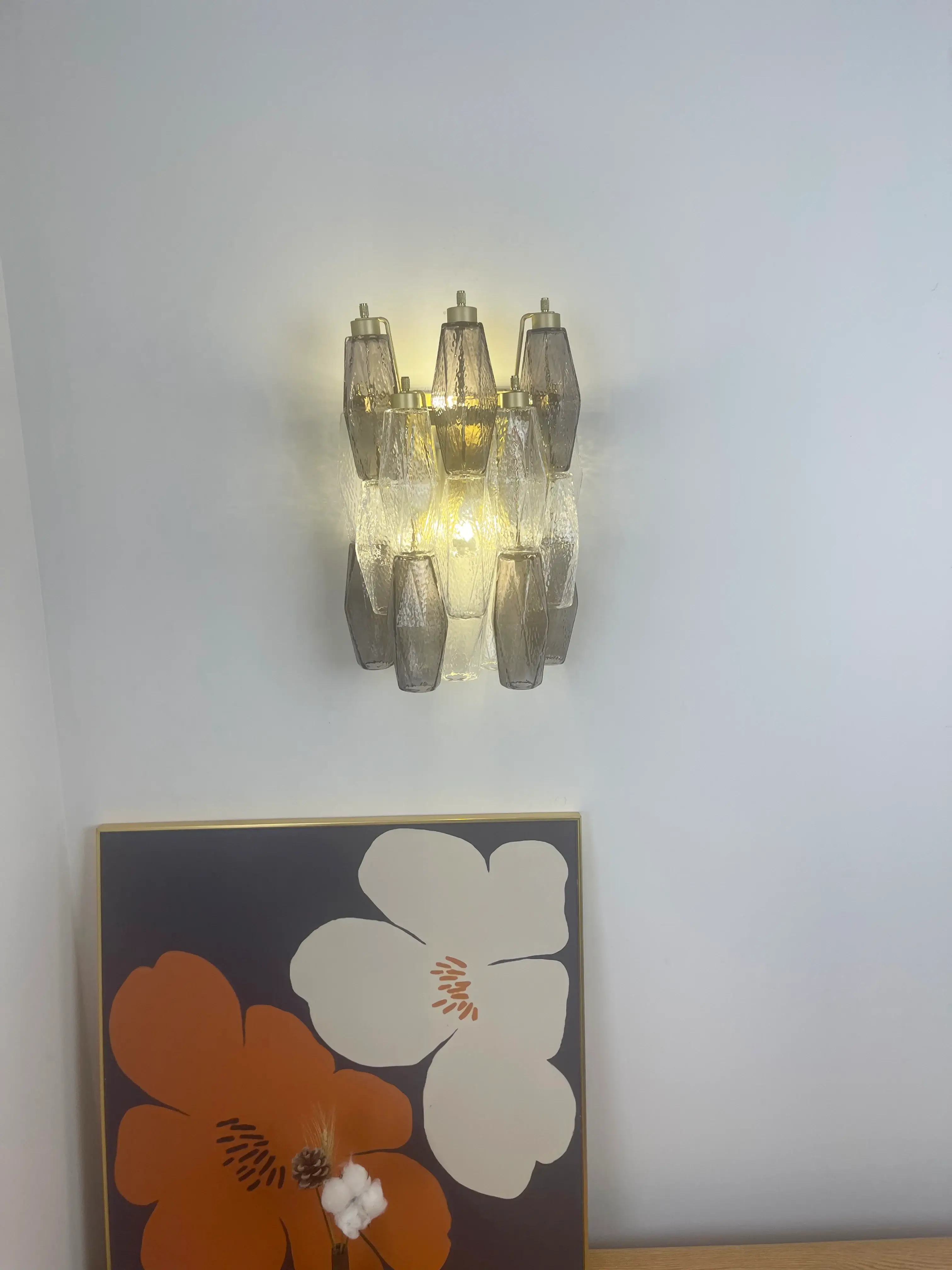 Murano Smoked Transparent Glass Wall Sconces - Image 14