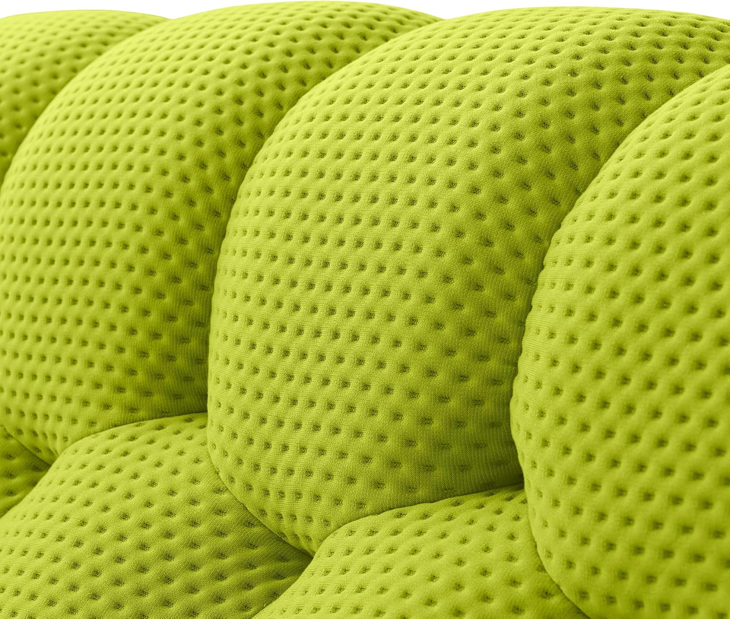Nuvé® Mitsu Modular Bouclé Cloud Sofa - Lime Green - 3-Seater Sofa - Image 4