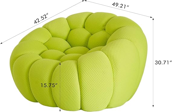 Nuvé® Mitsu Modular Bouclé Cloud Sofa - Lime Green - Single Seater - Image 7