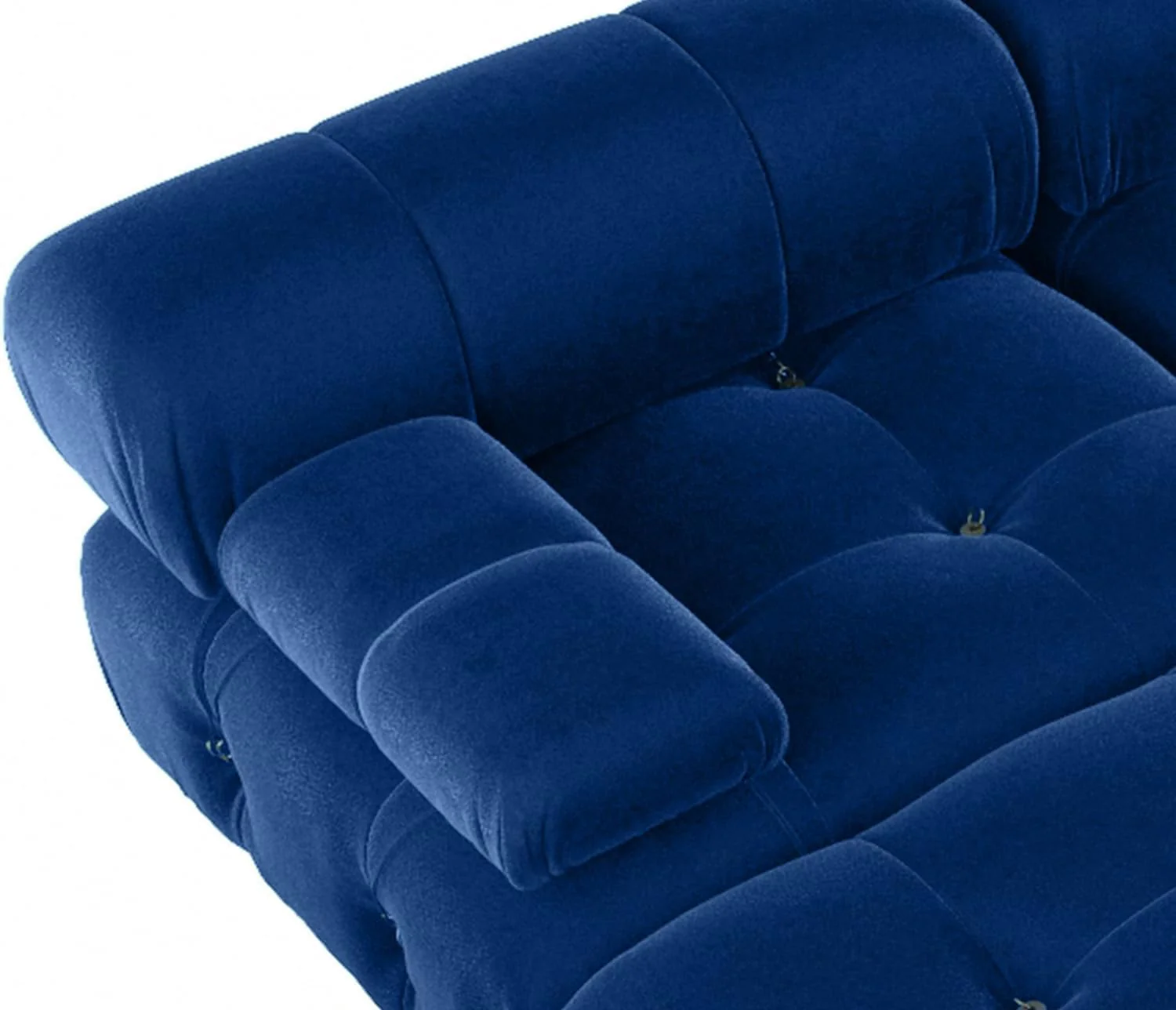 Nuvé® Takumi Velvet Modular Bouclé Cloud Sofa - Blue - 3 Seater Sofa - Image 3