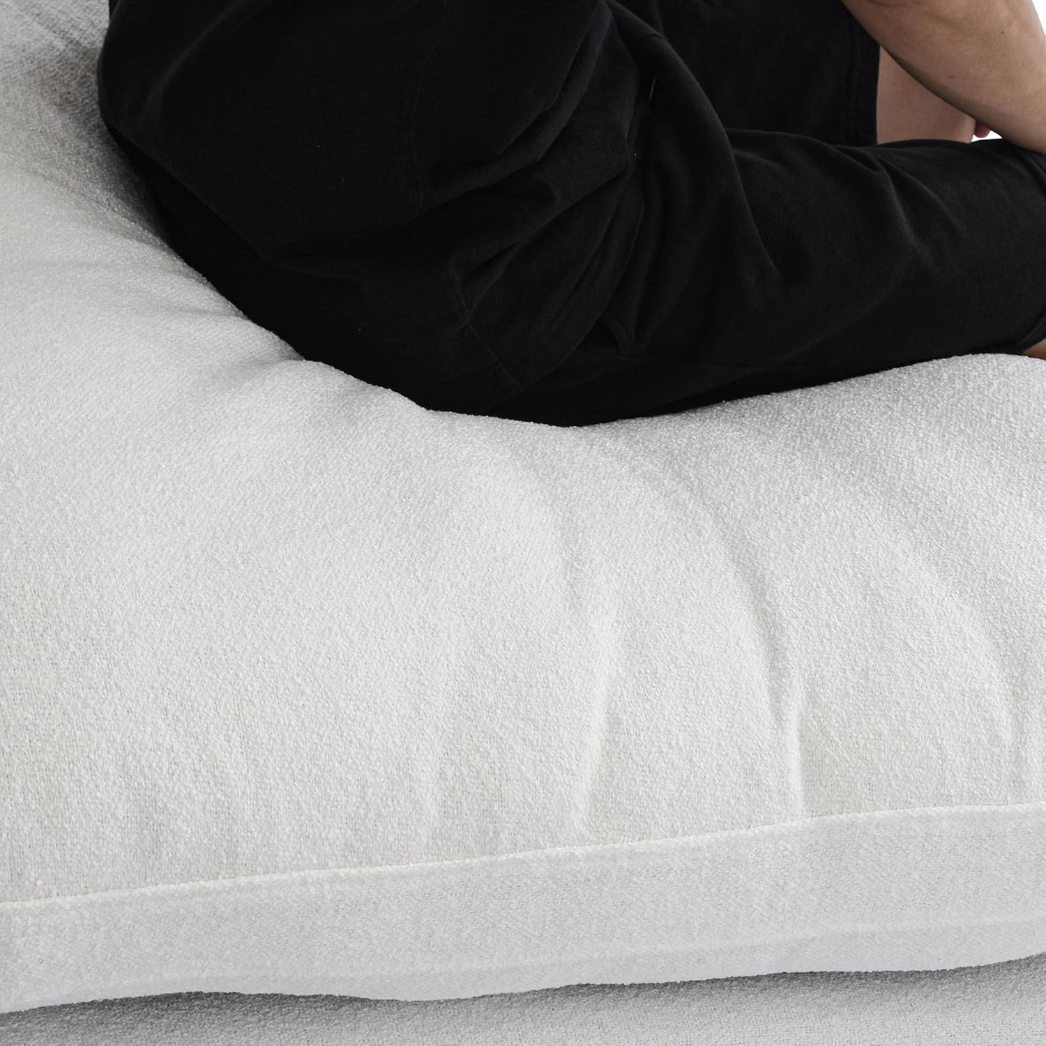 Nuvé® Solace Modular Bouclé Cloud Sofa - Snow White - 4-Seater Sofa - Image 5