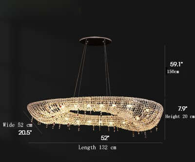 Oval Modern Crystal Chandelier - Image 13