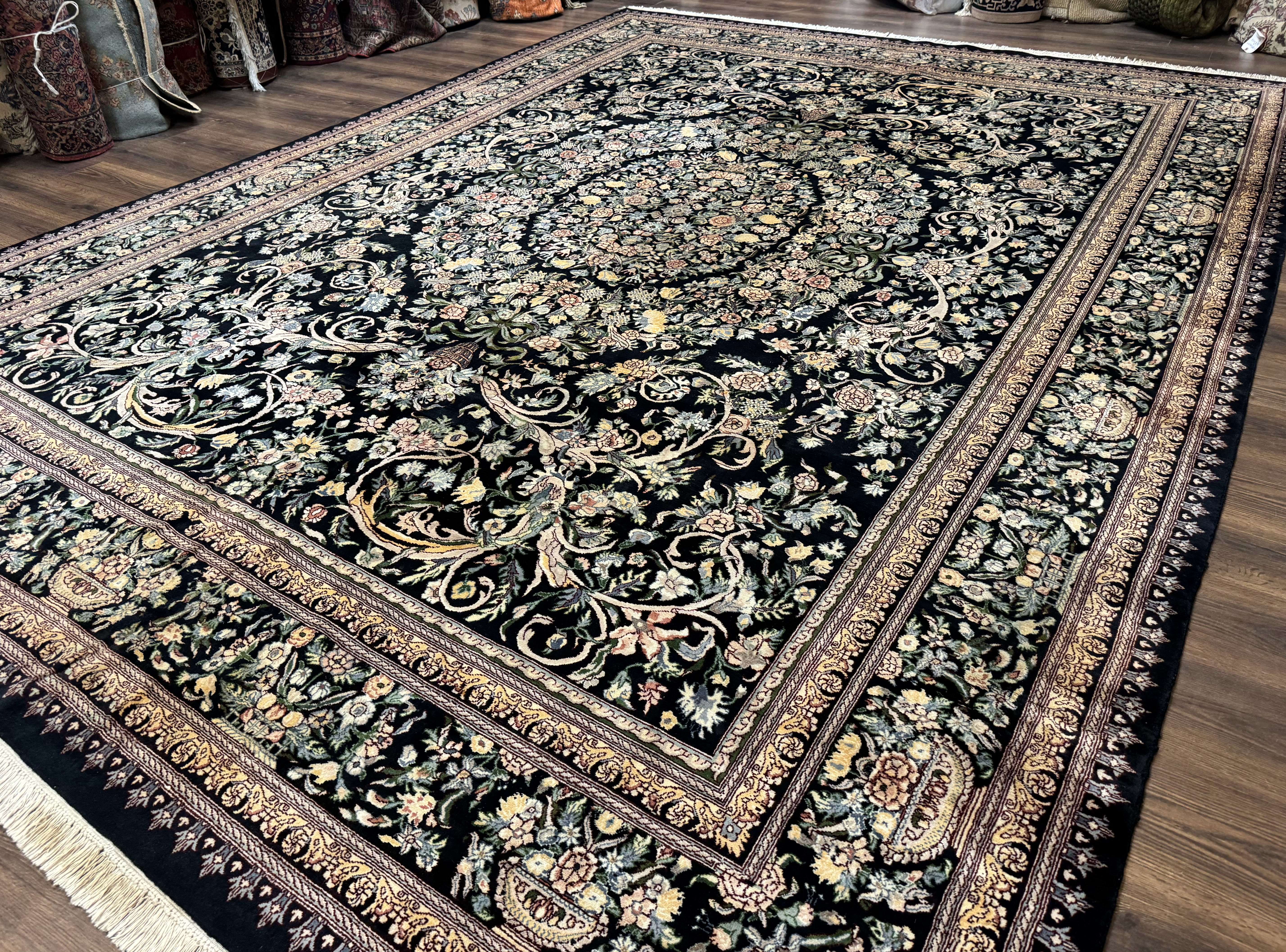 Pak Persian Rug 10x14, Elegant Floral Carpet, Fine 225 KPSI - Image 2