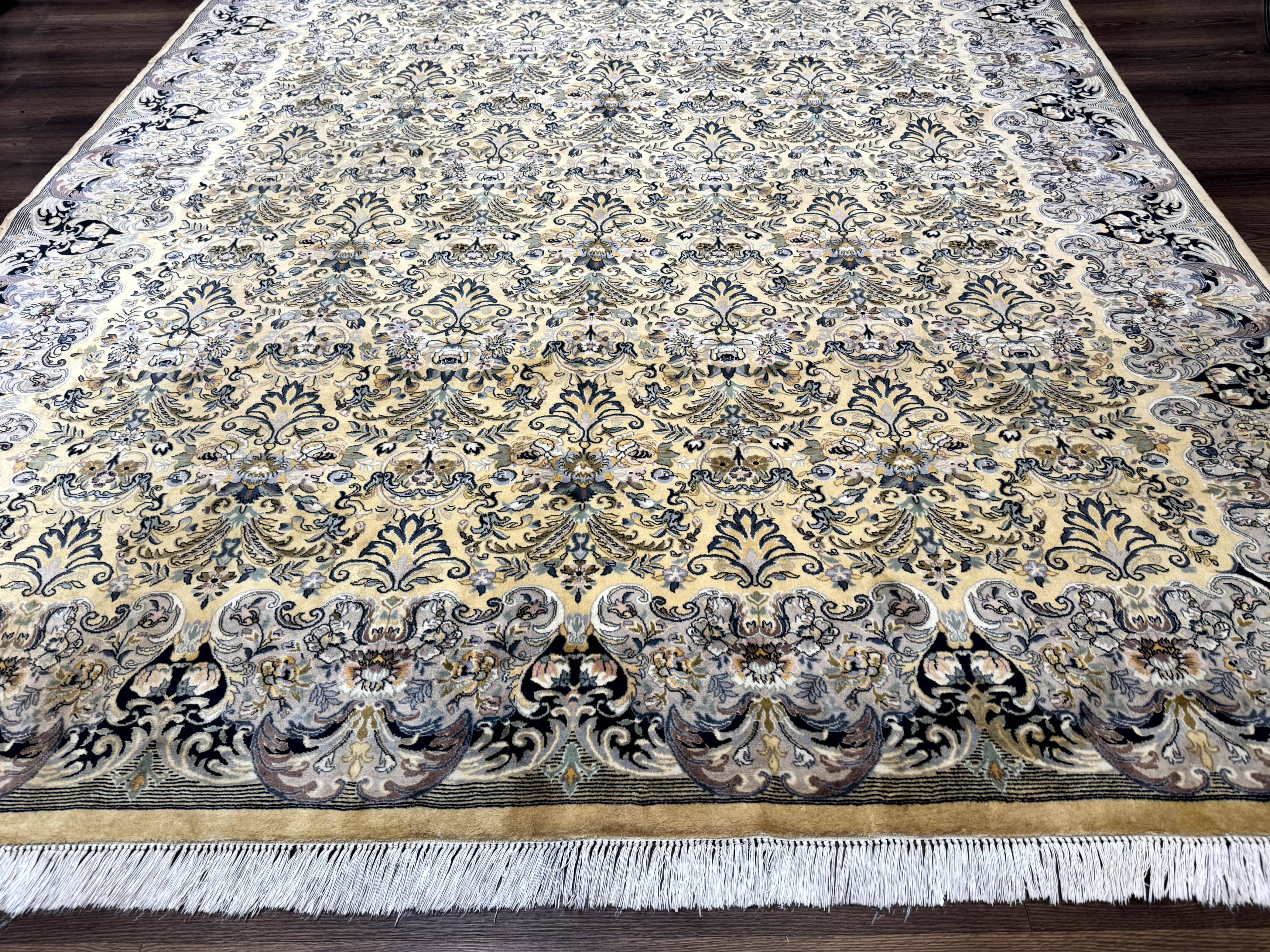 Pak Persian Rug 8x10, Allover Pattern, Fine 225 KPSI, Cream - Image 5