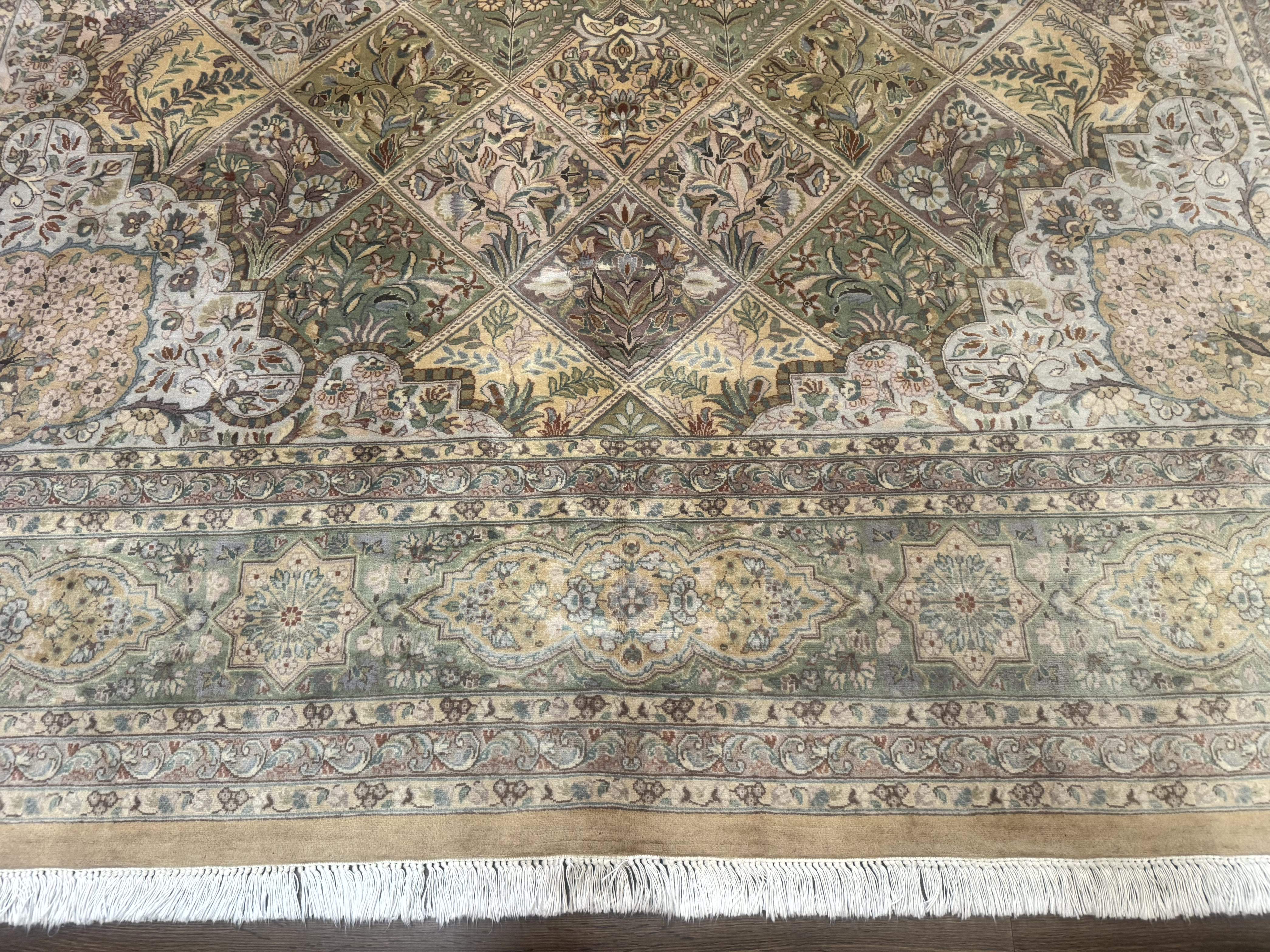 Pak Persian Rug 9x12, Diamond Panel Design, Fine 225 KPSI, Wool - Image 5