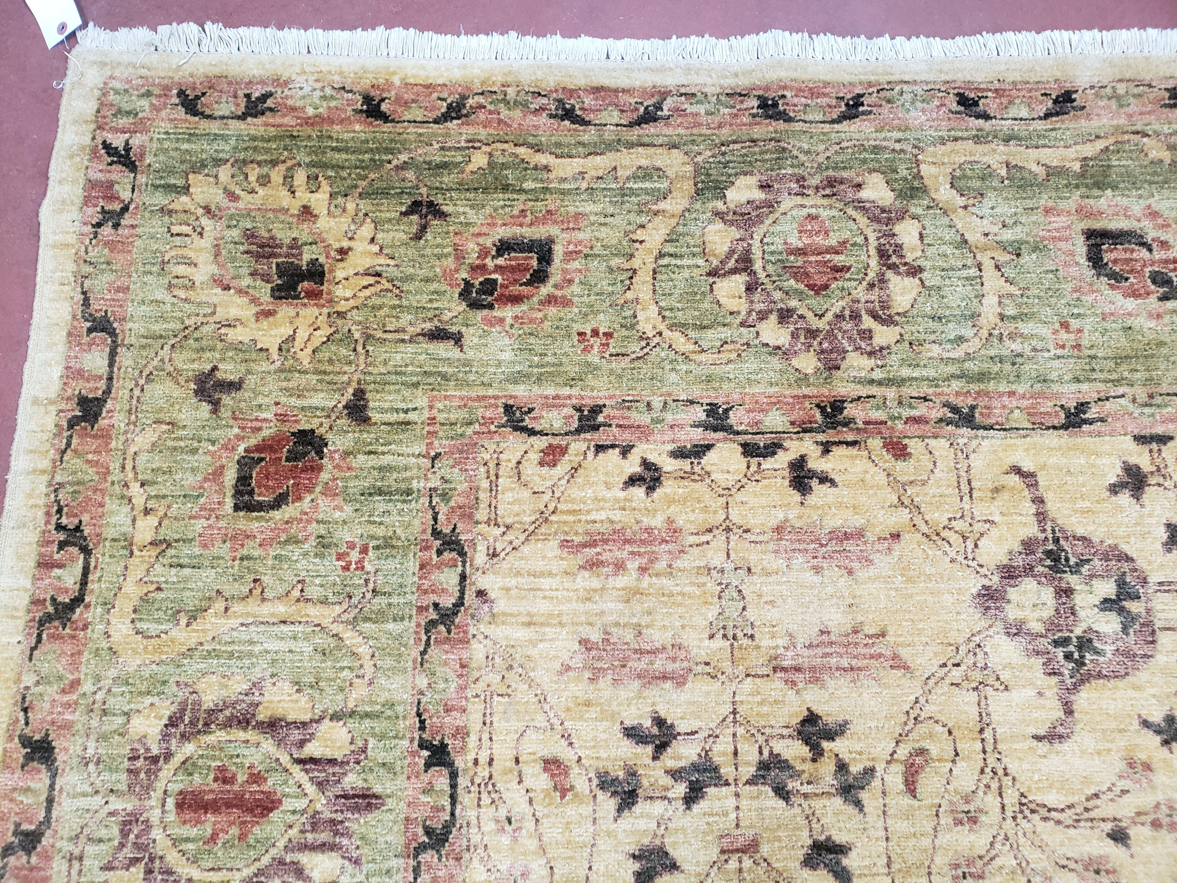 Pakistani Peshawar Rug 8x10, Farmhouse Rug, Oushak Carpet, Wool - Image 4