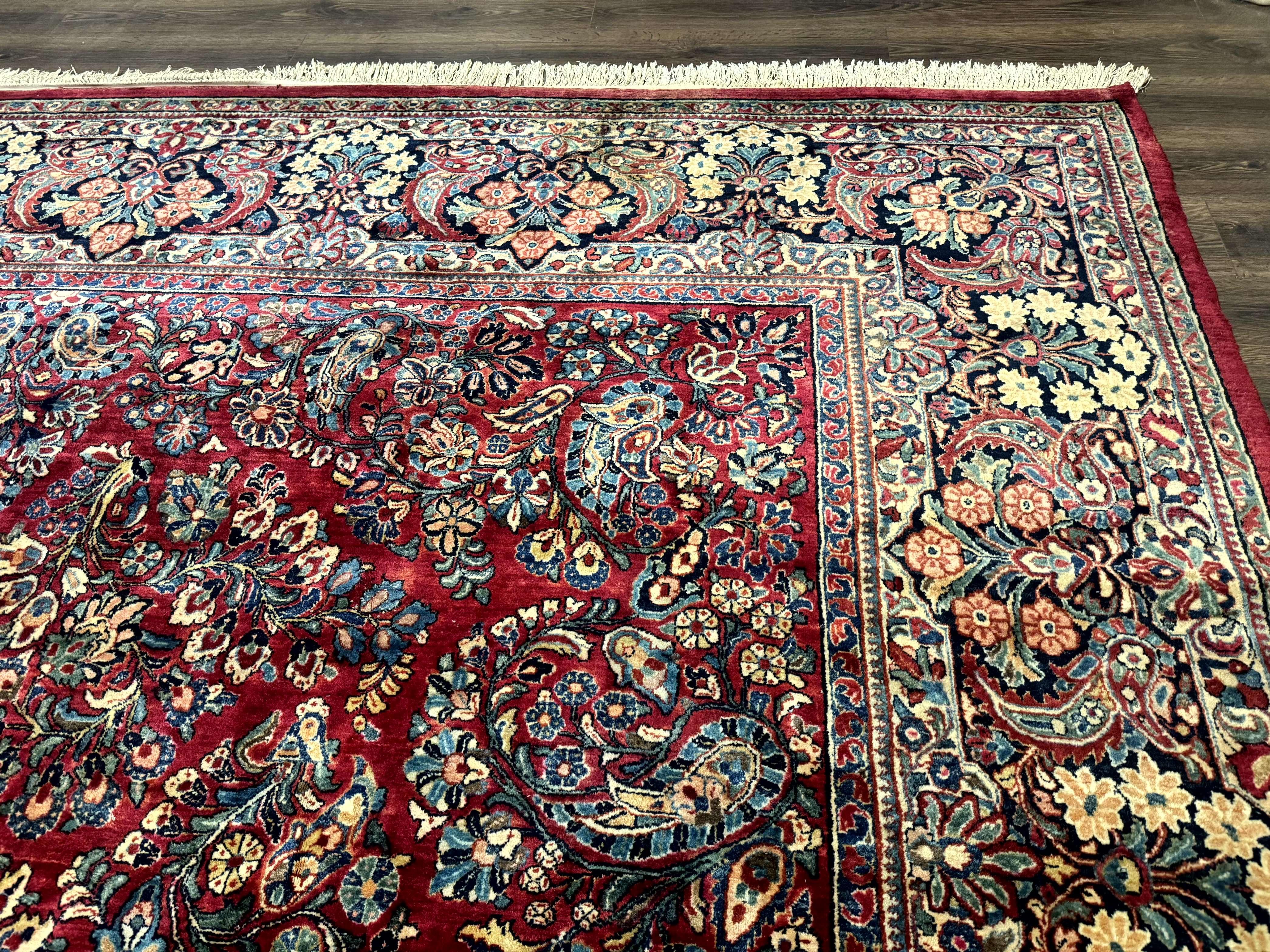 Palace Size Antique Persian Sarouk Rug 12x18 - Image 7