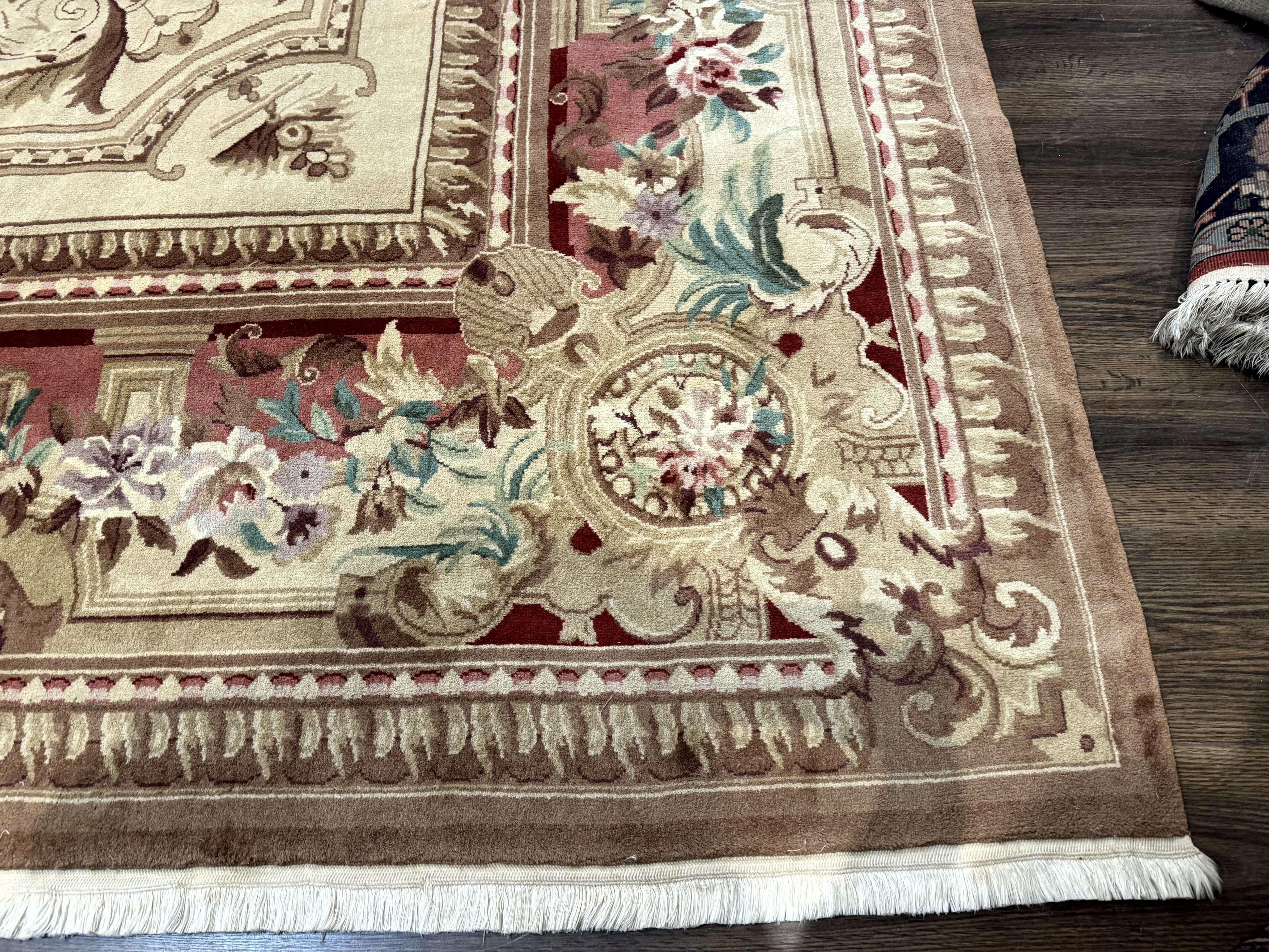 Palace Size Aubusson Rug 12x18, Extra Large, French European Carpet, Soft Wool Pile, Elegant - Image 9