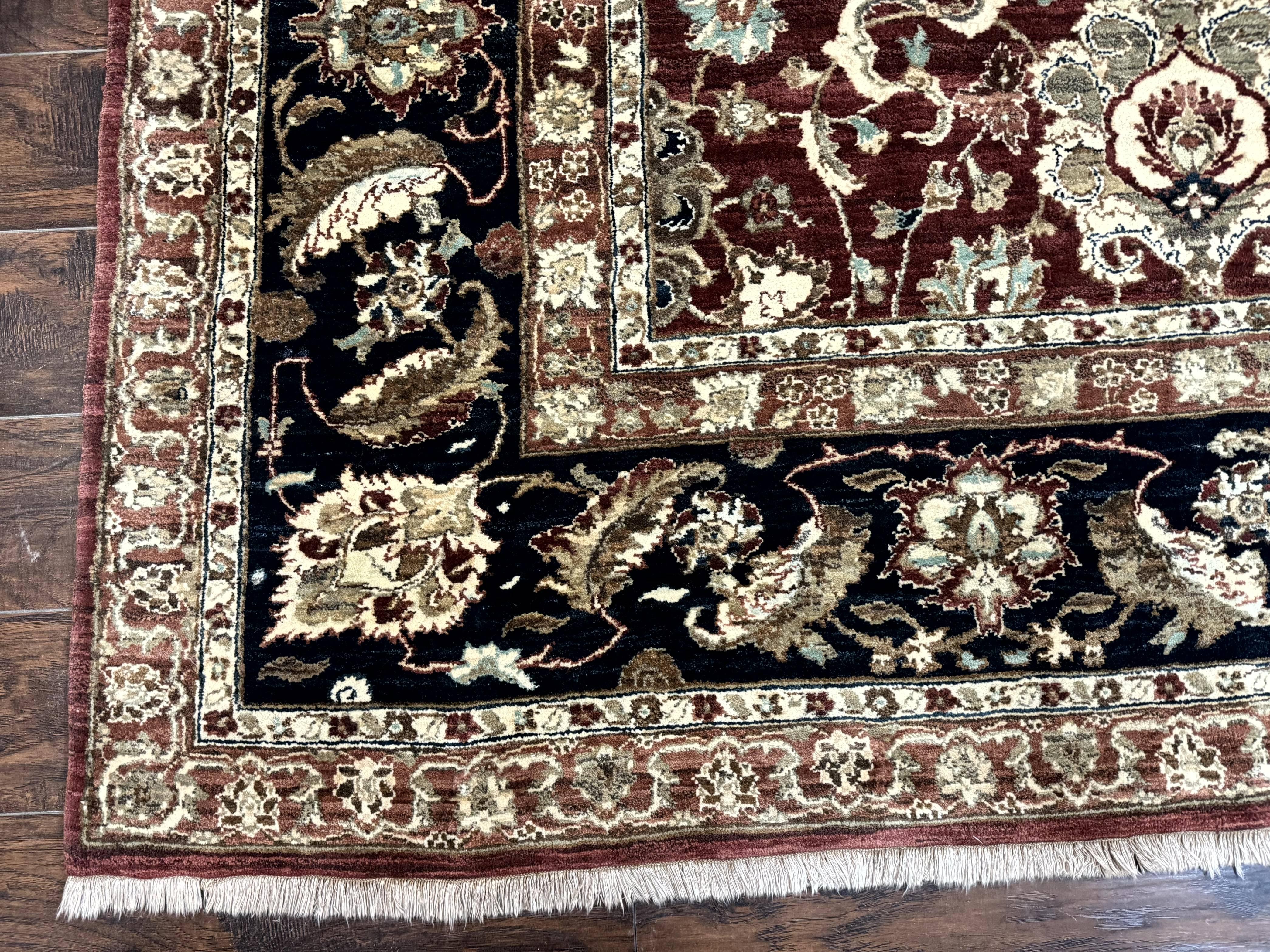 Palace Sized Indian Agra Rug 12x17, Wool Handmade Floral Allover Carpet - Image 8