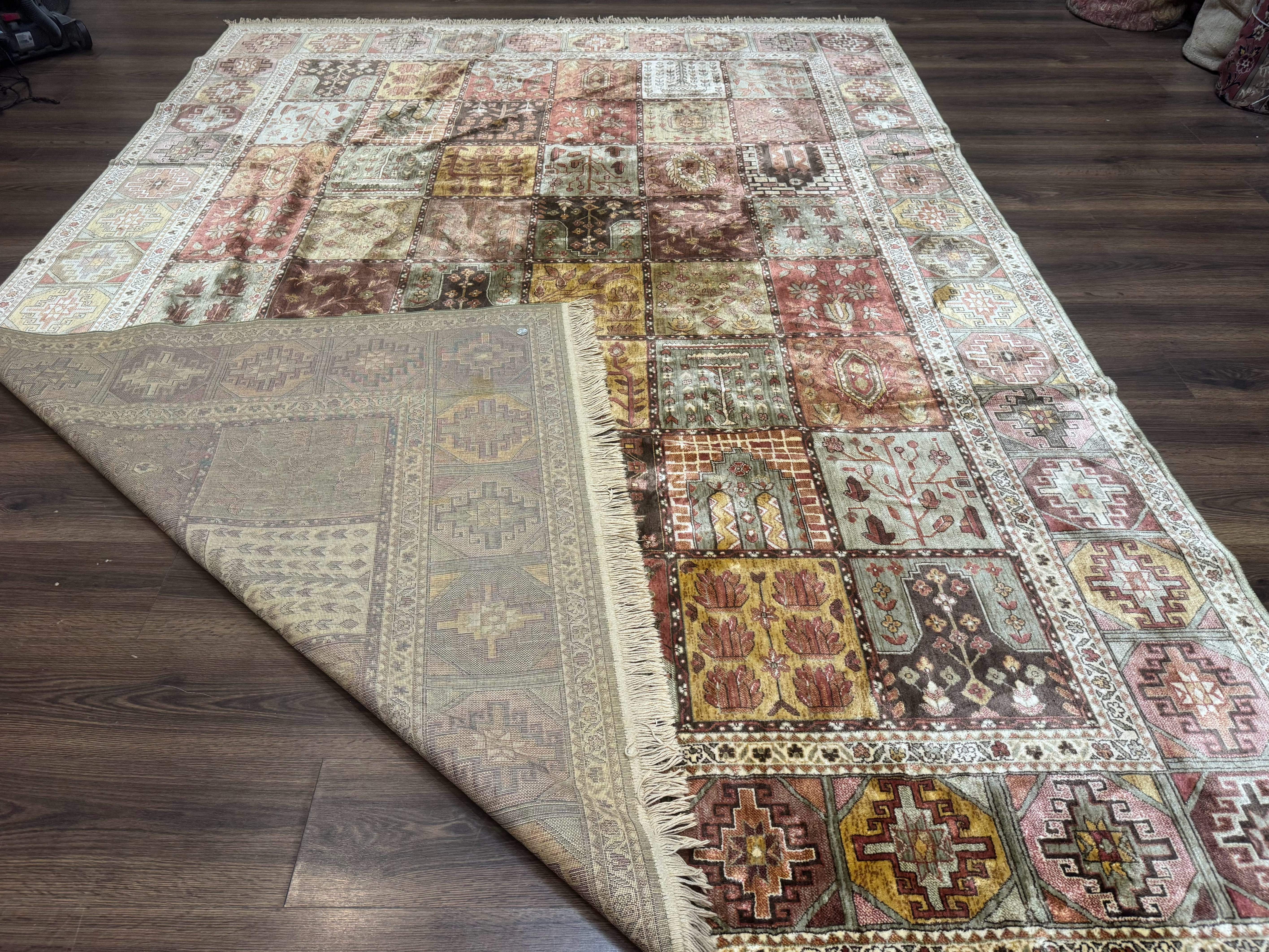 Panel Design Rug 8 x 10.6, Oriental Carpet, Belgium Power Loomed Rug - Image 11