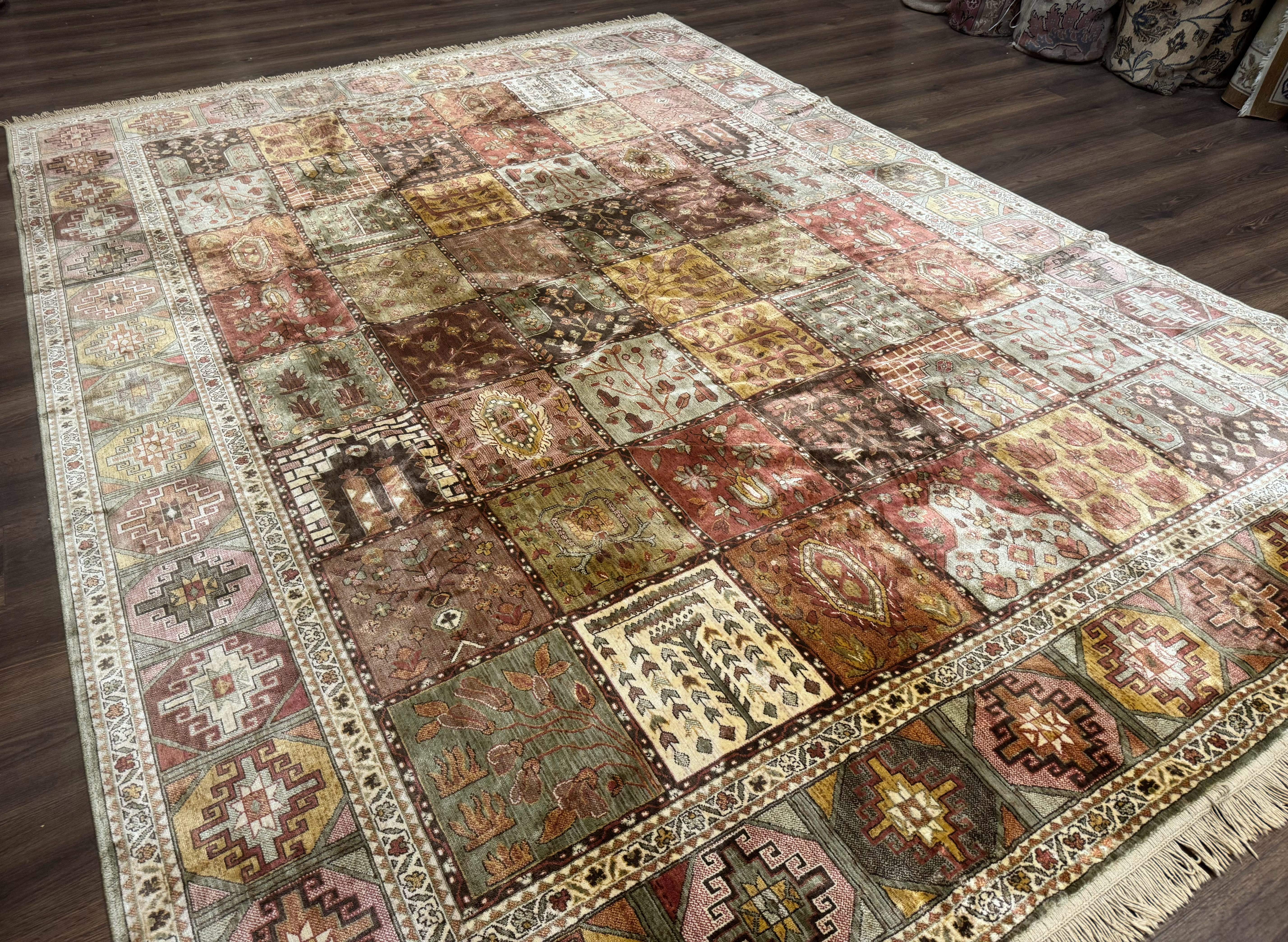 Panel Design Rug 8 x 10.6, Oriental Carpet, Belgium Power Loomed Rug - Image 2