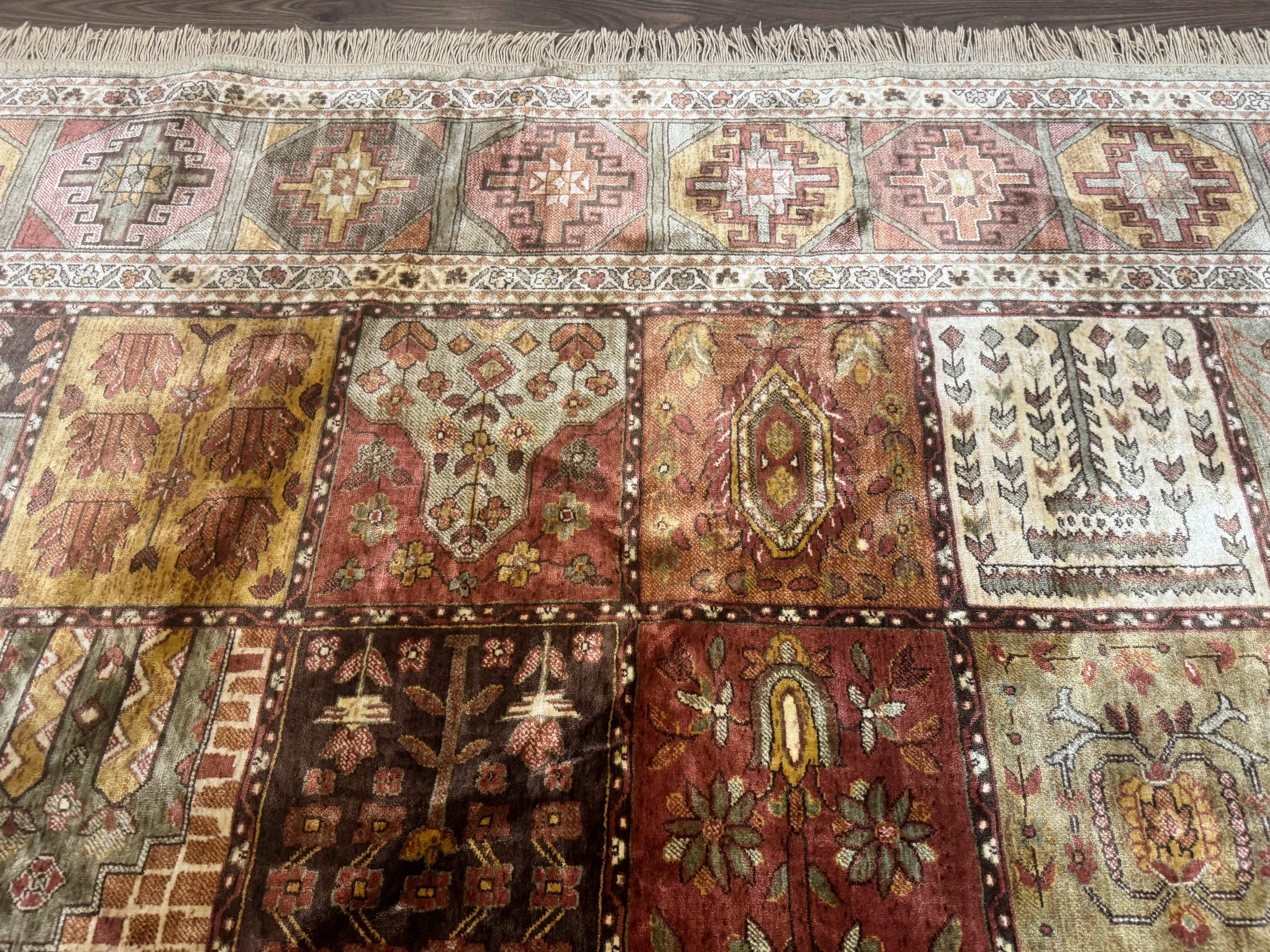 Panel Design Rug 8 x 10.6, Oriental Carpet, Belgium Power Loomed Rug - Image 3