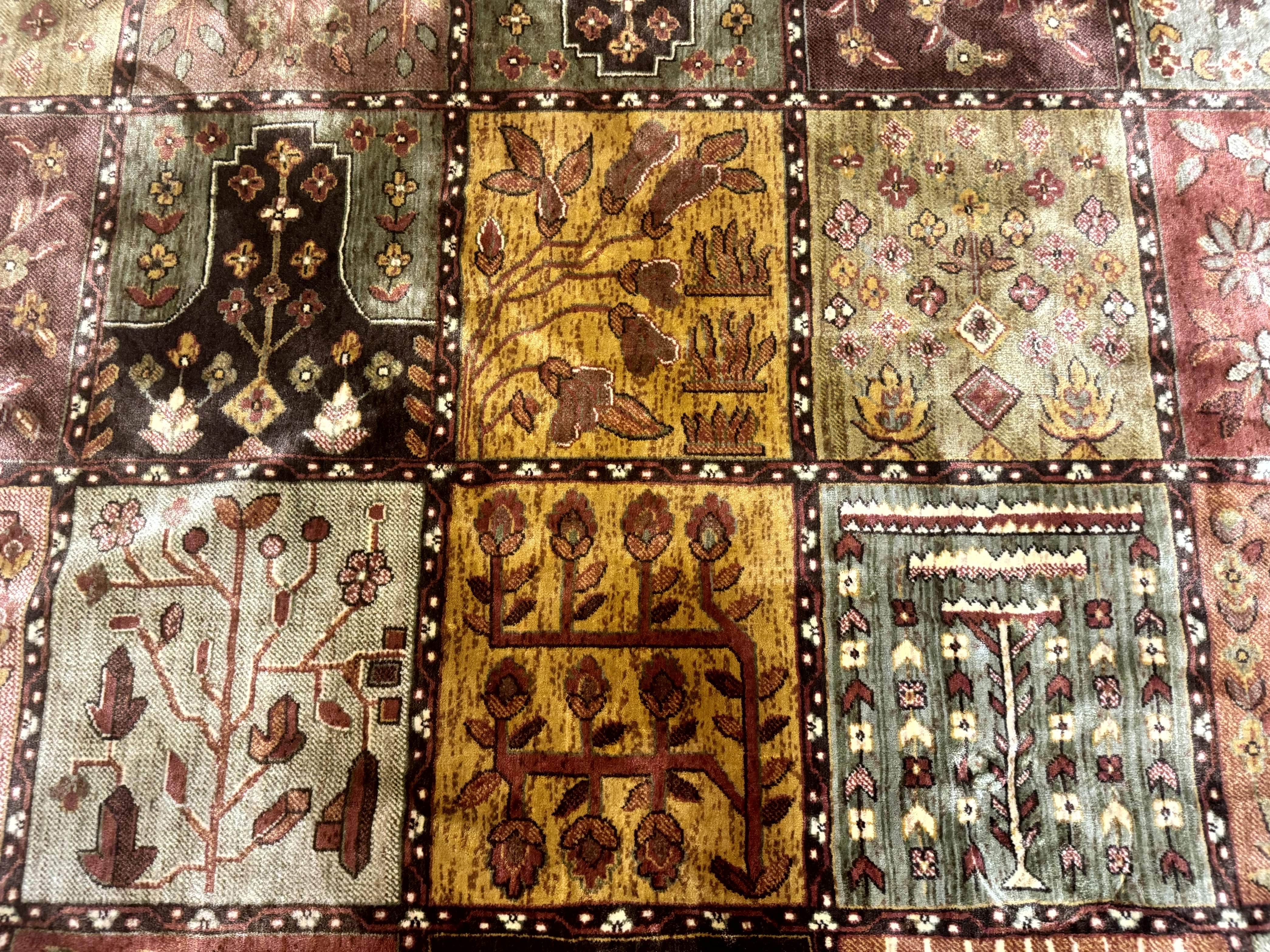 Panel Design Rug 8 x 10.6, Oriental Carpet, Belgium Power Loomed Rug - Image 4