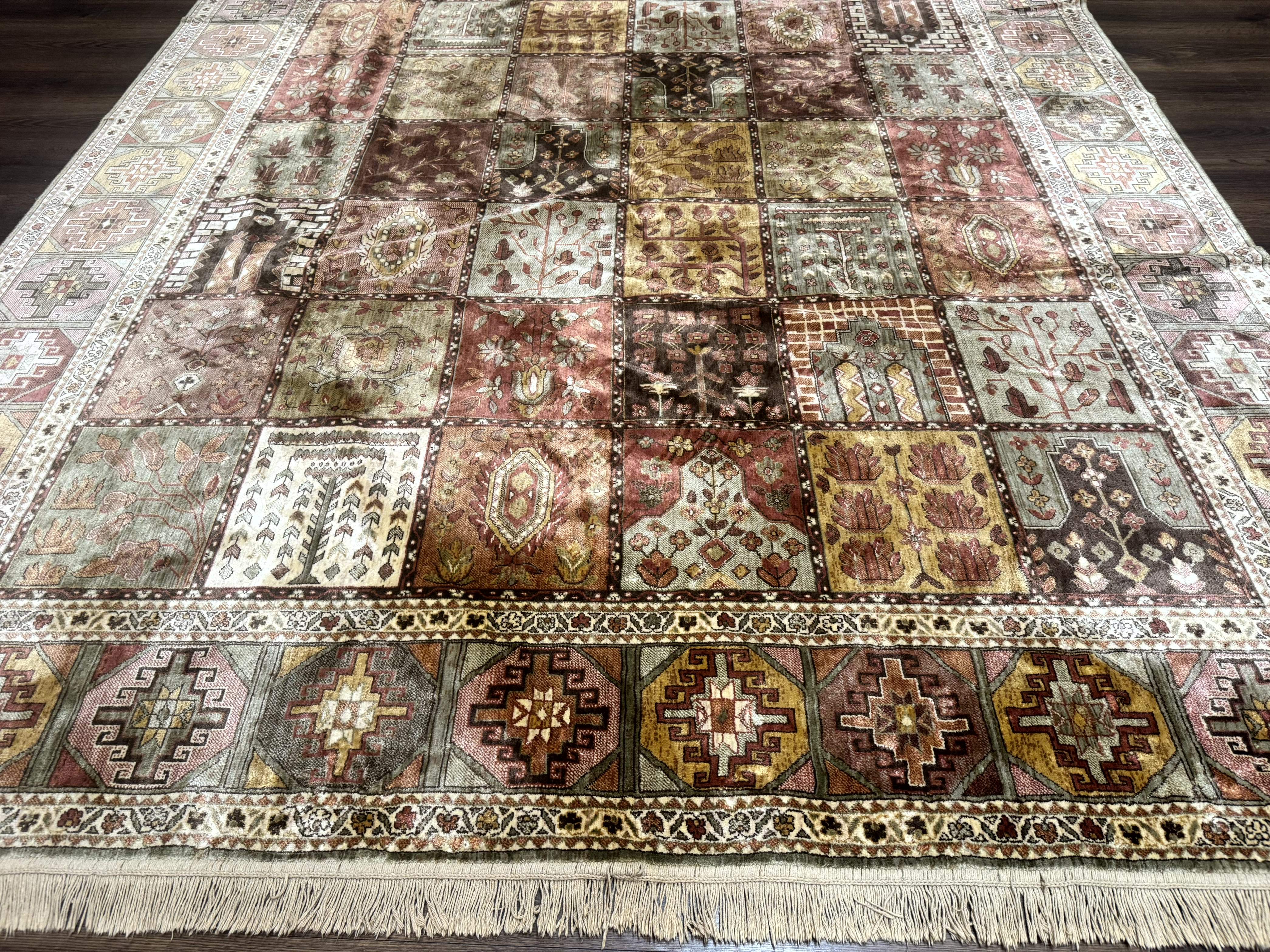 Panel Design Rug 8 x 10.6, Oriental Carpet, Belgium Power Loomed Rug - Image 5