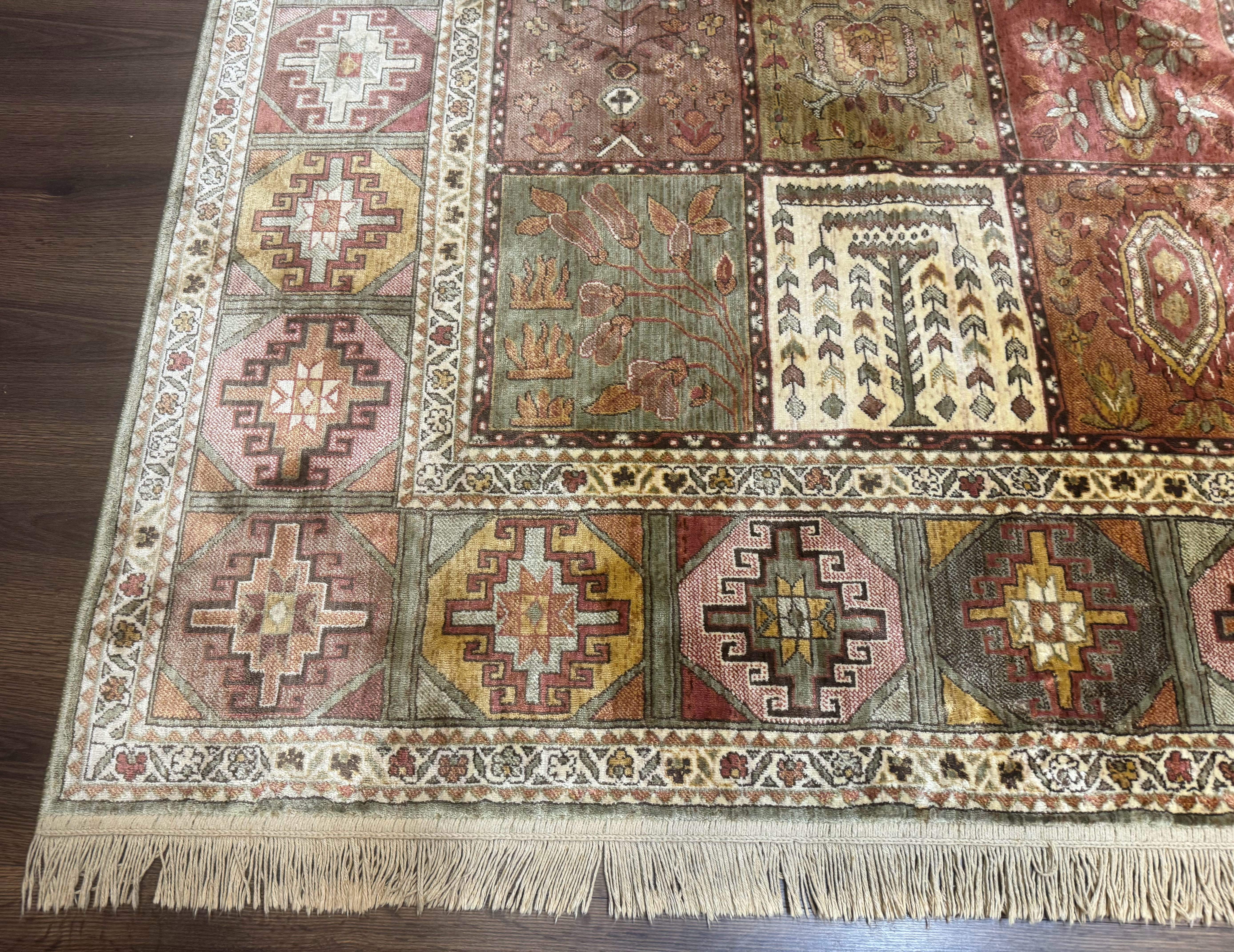 Panel Design Rug 8 x 10.6, Oriental Carpet, Belgium Power Loomed Rug - Image 8