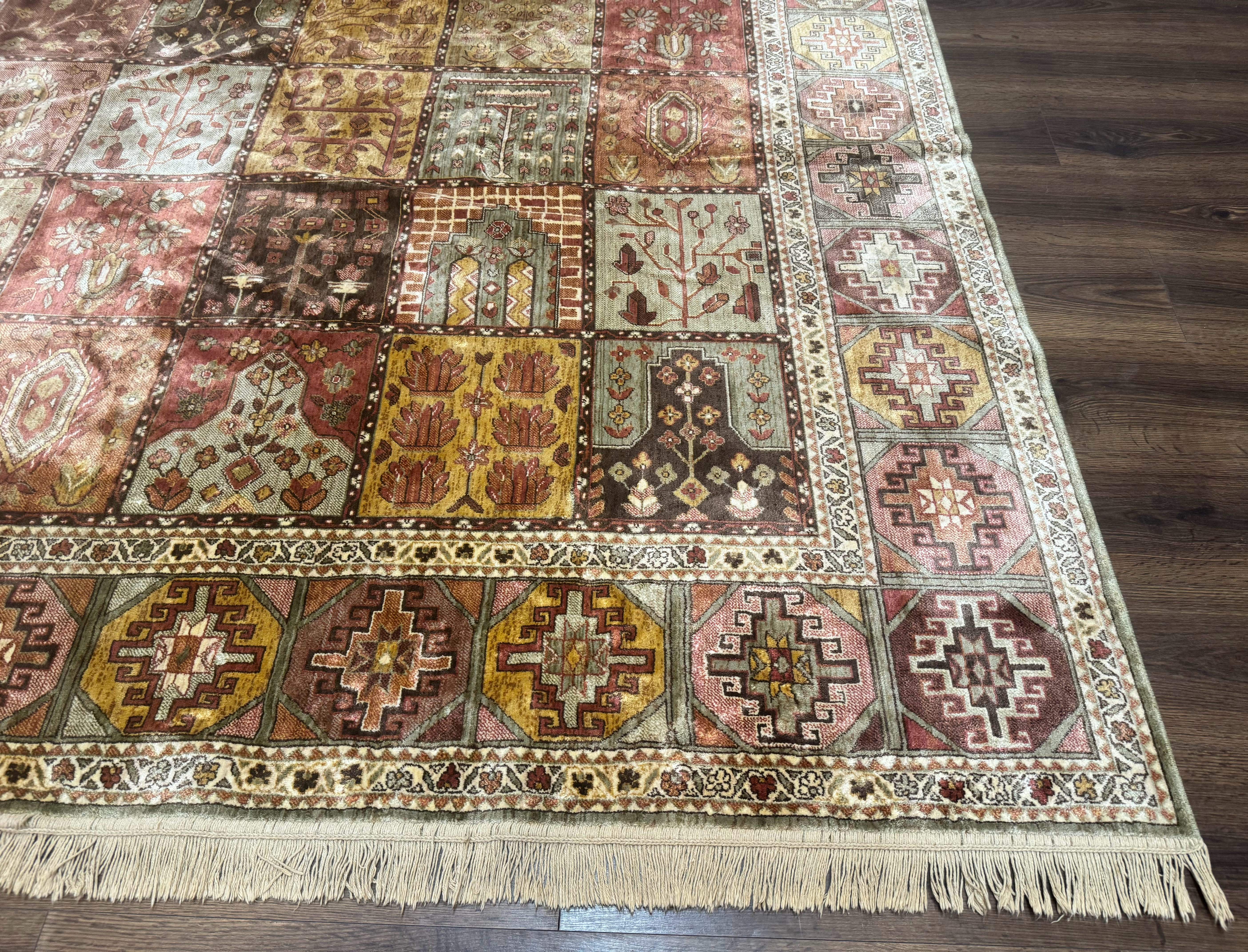Panel Design Rug 8 x 10.6, Oriental Carpet, Belgium Power Loomed Rug - Image 9