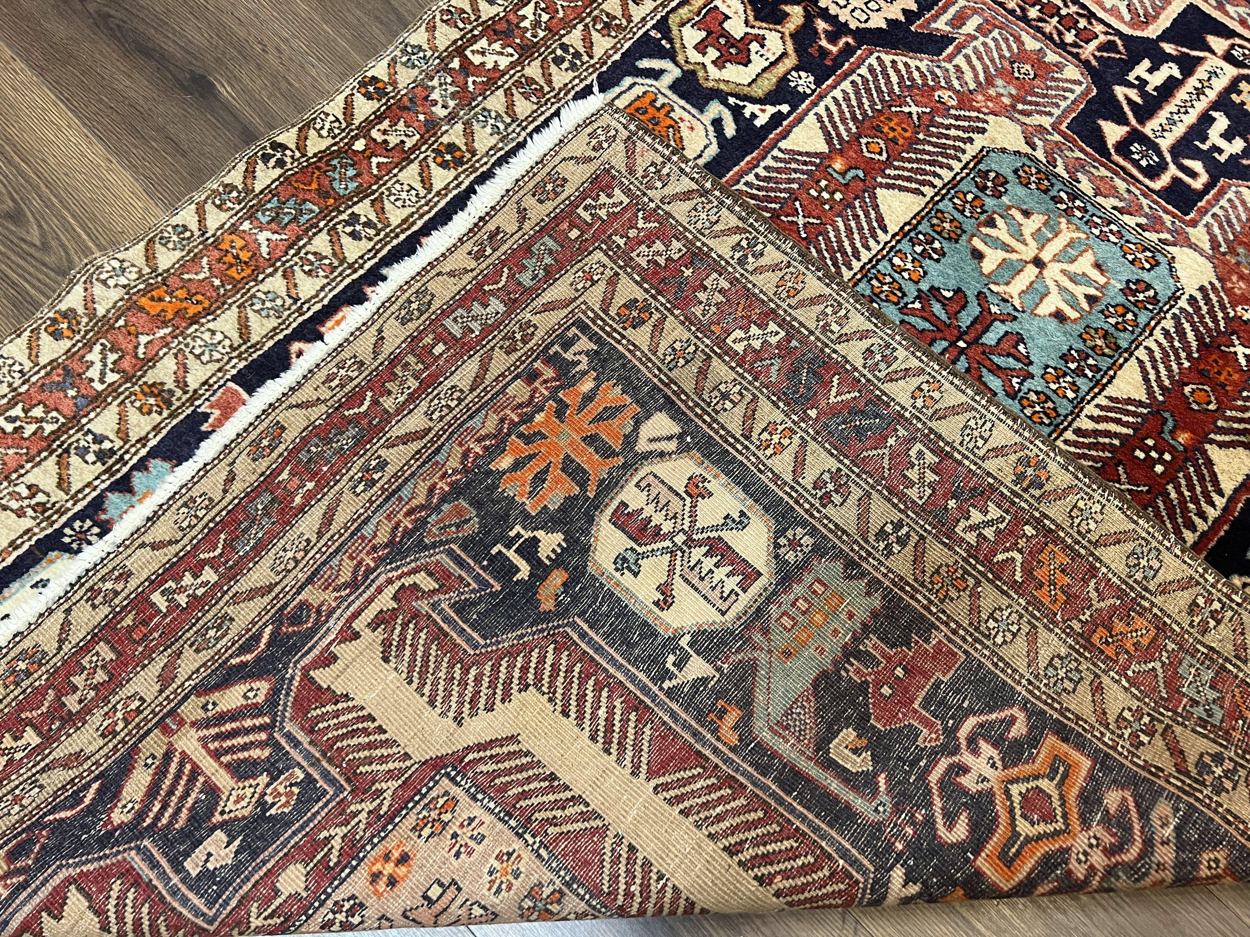 Persian Ardabil Wide Runner Rug 4x10 - Geometric Medallions & Animal Pictorials - Image 10