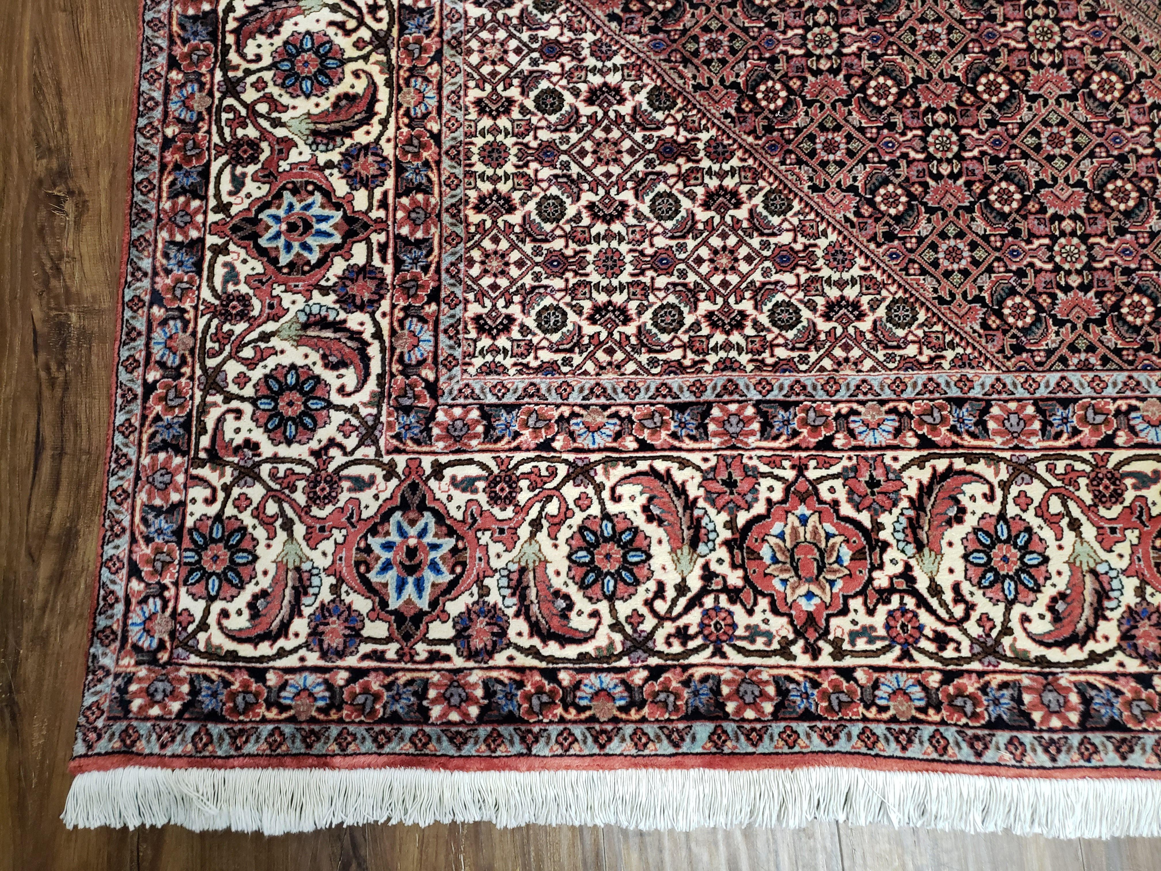 Stunning Persian Bijar Rug 8x11 - Herati Mahi Pattern - Image 8