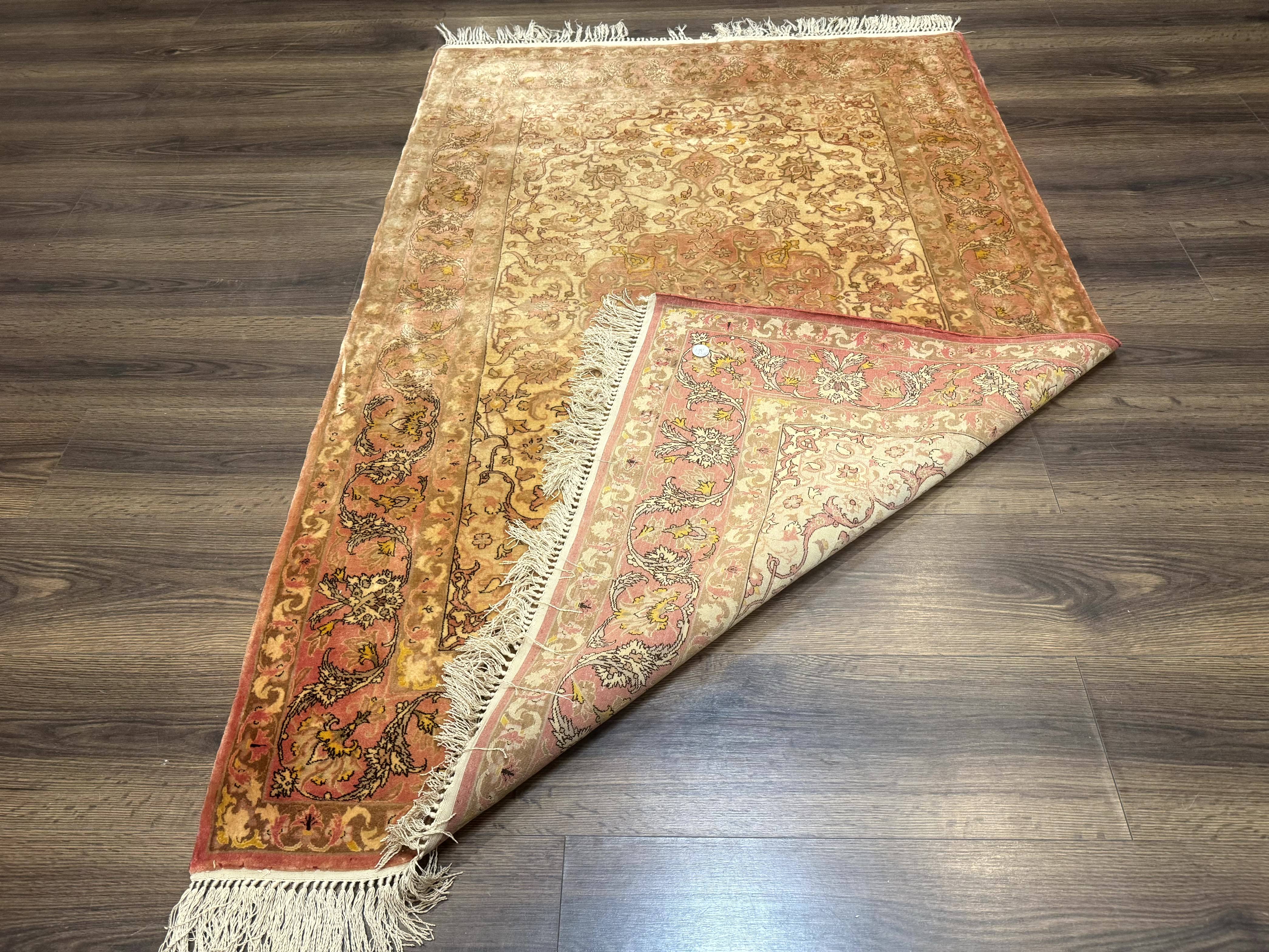 Persian Isfahan Rug 3x5 Fine 550 KPSI Kork Wool on Silk - Image 11
