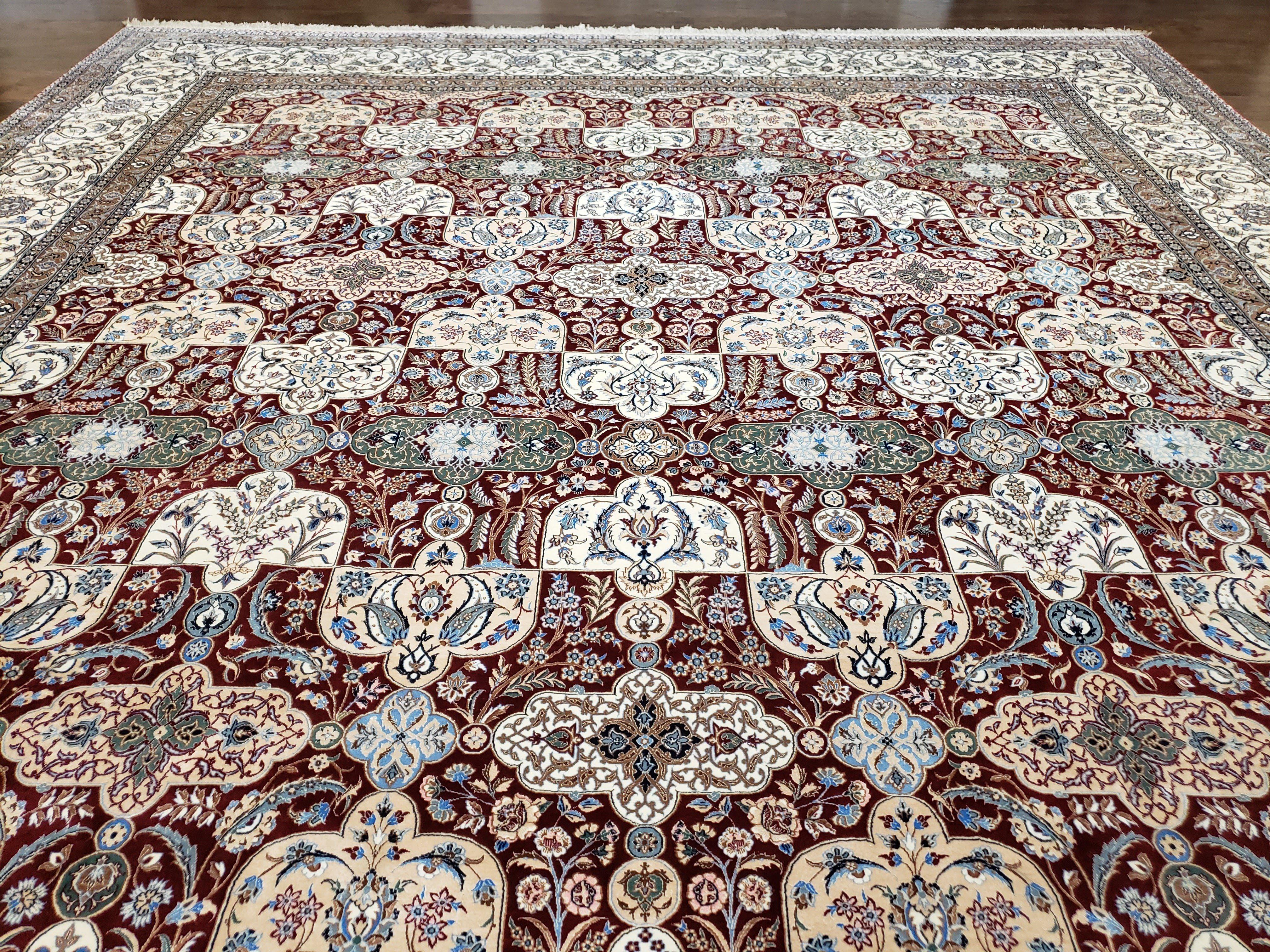 Persian Nain Rug 11x15 – Wool on Silk, Hand-Knotted, Signed Masterpiece - Image 4
