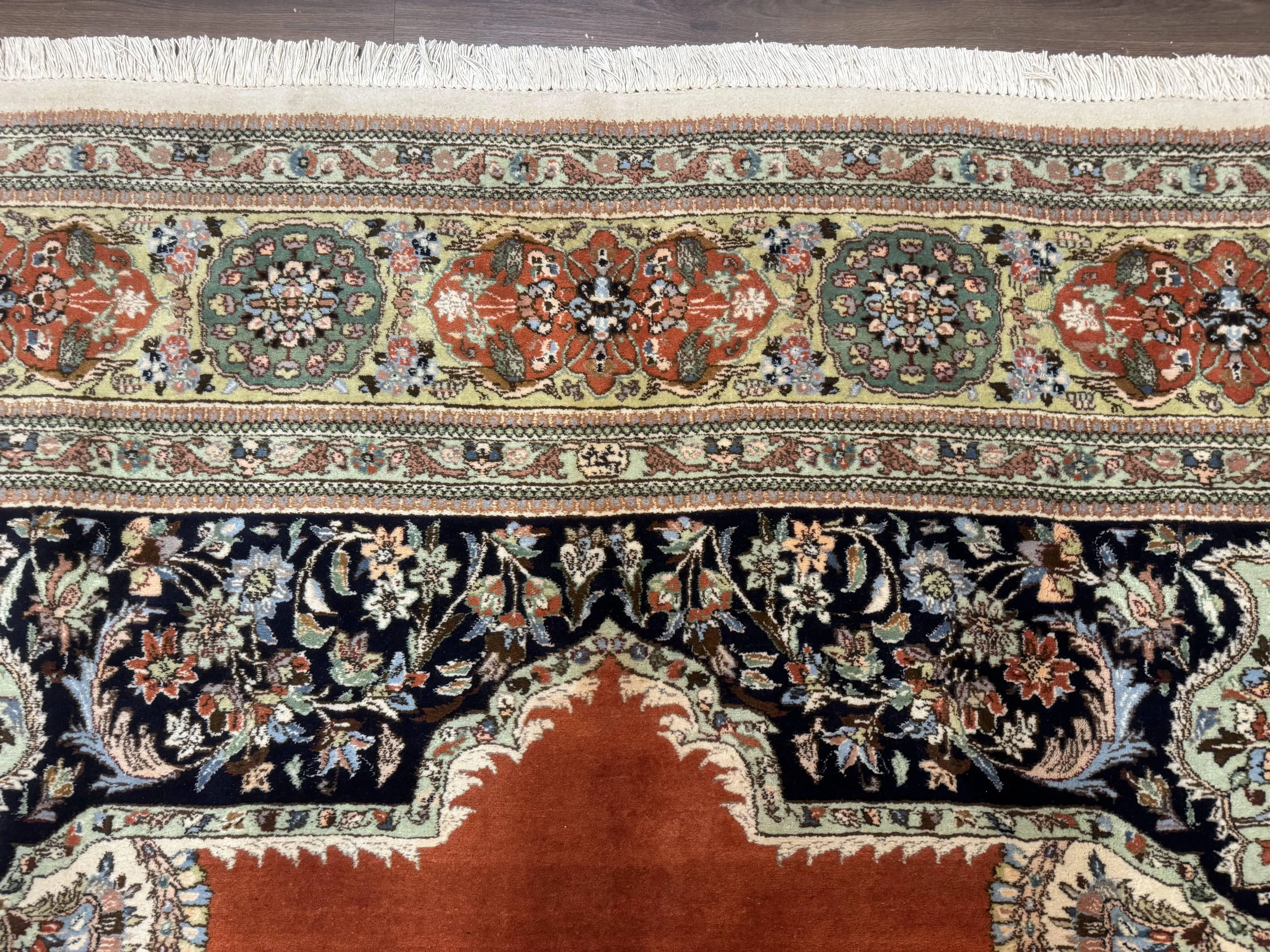 Persian Rug 11x13, Semi Open Field, Soft Wool Pile, Vintage Persian Carpet, Persian Tabriz Tabatabai - Image 3