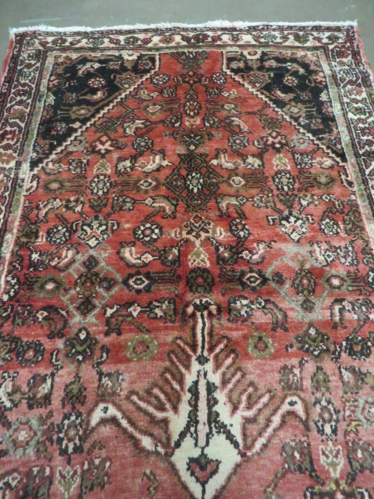 Persian Runner Rug 3.8 x 10, Red, Vintage - Image 12