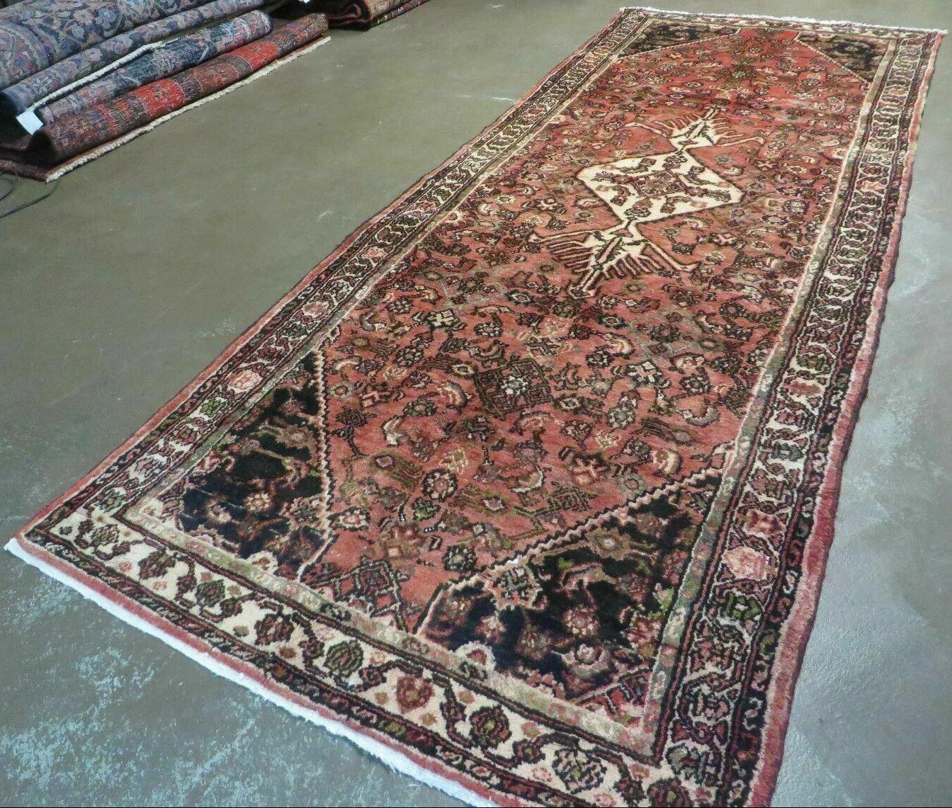 Persian Runner Rug 3.8 x 10, Red, Vintage - Image 2